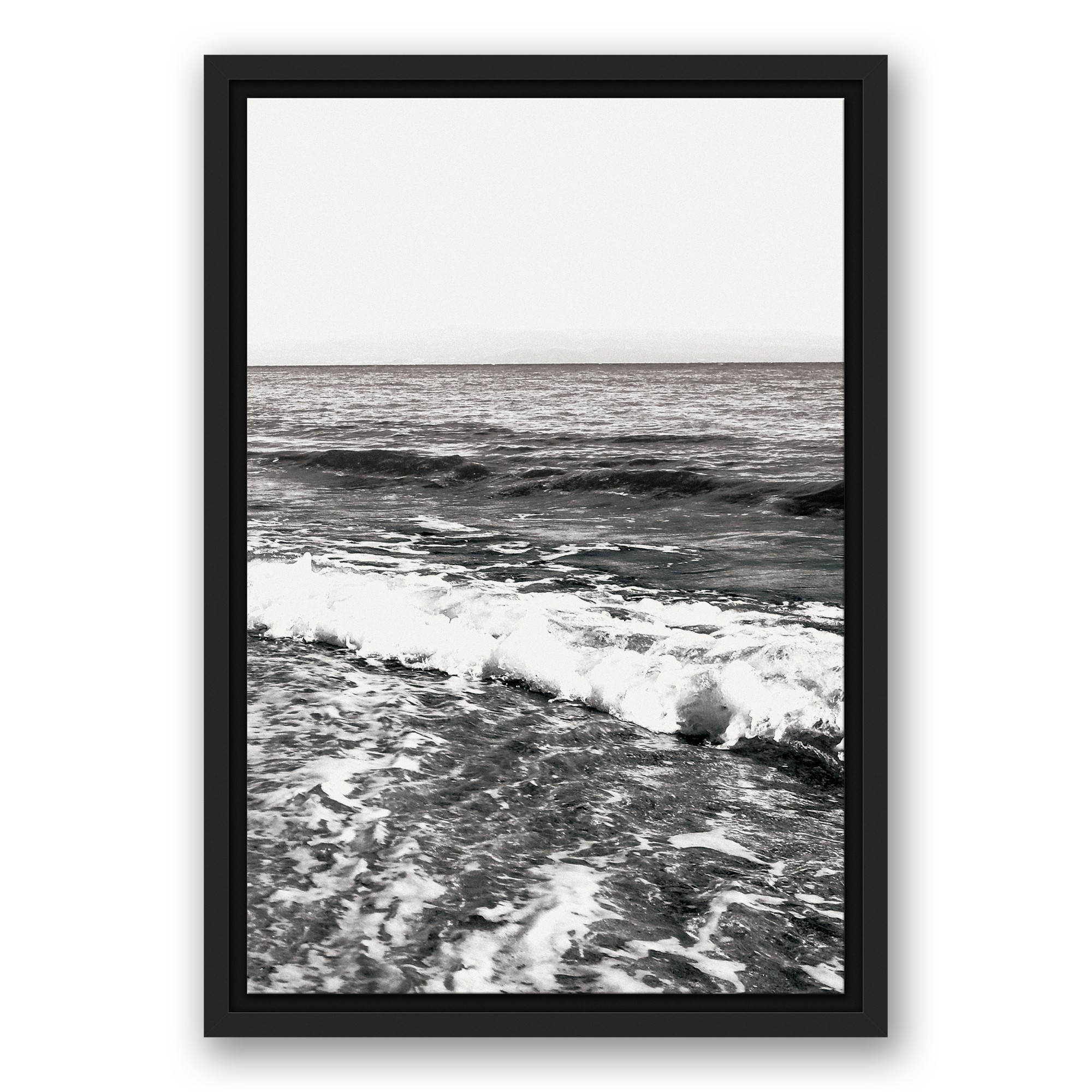 Black and White Ocean Waves Wall Art