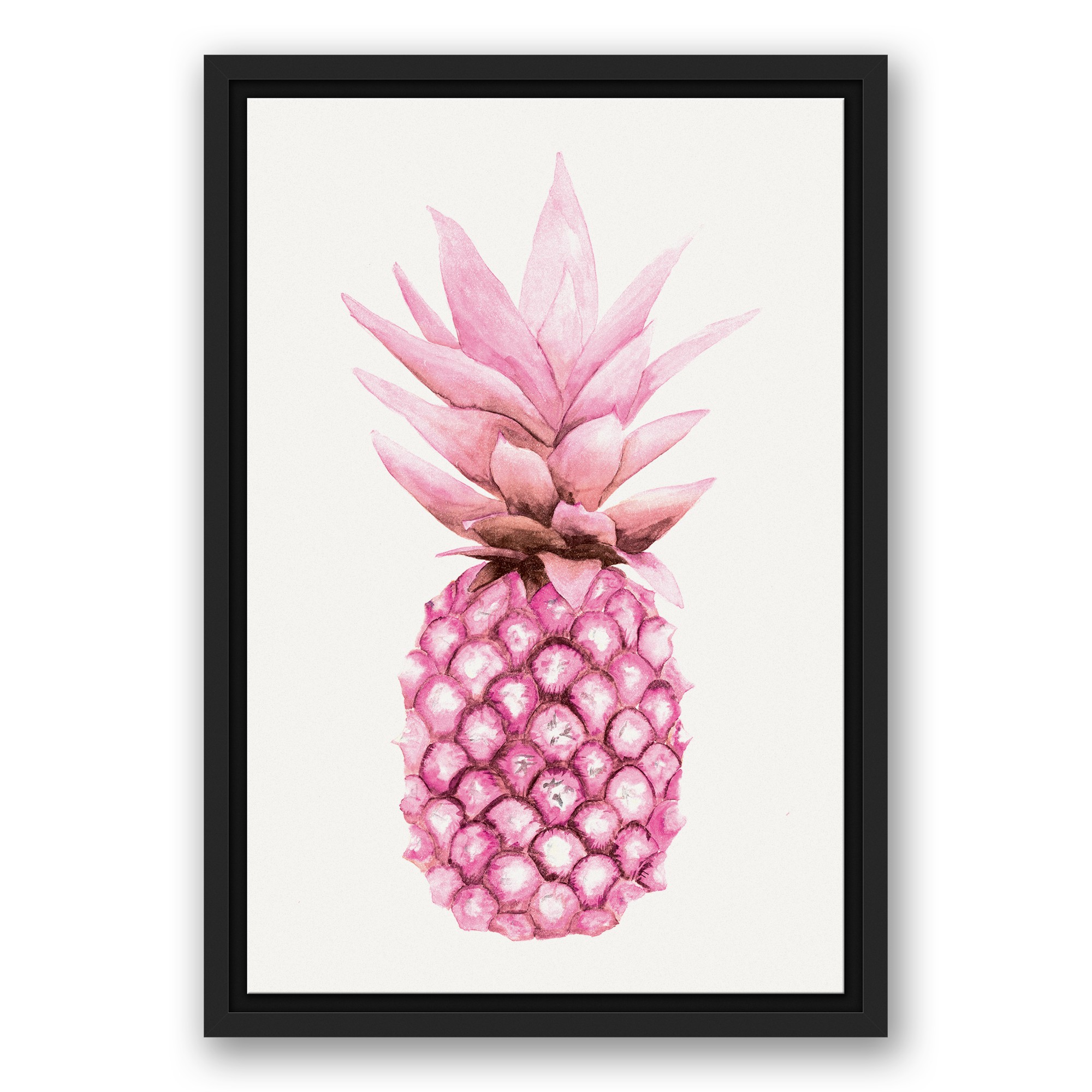 Watercolor Pink Pineapple Wall Art