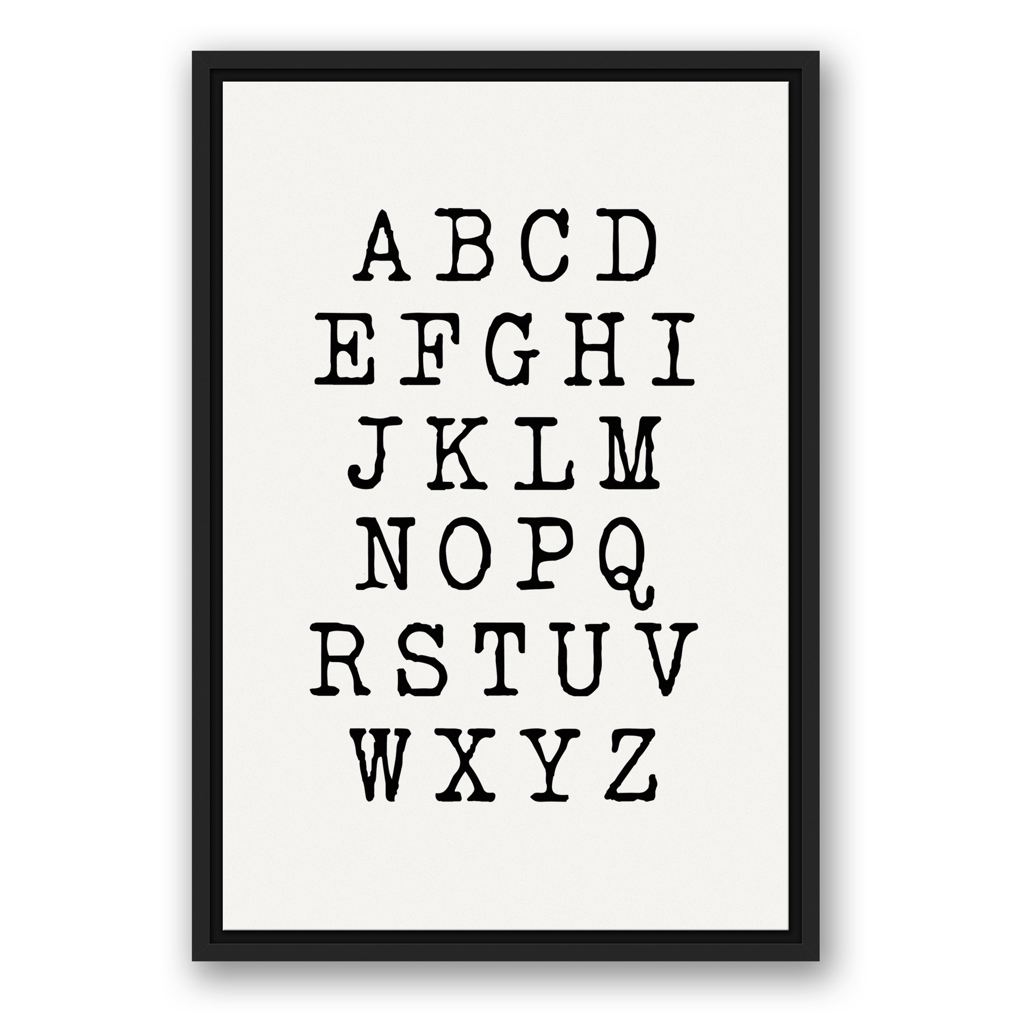 Typewriter Alphabet Wall Art