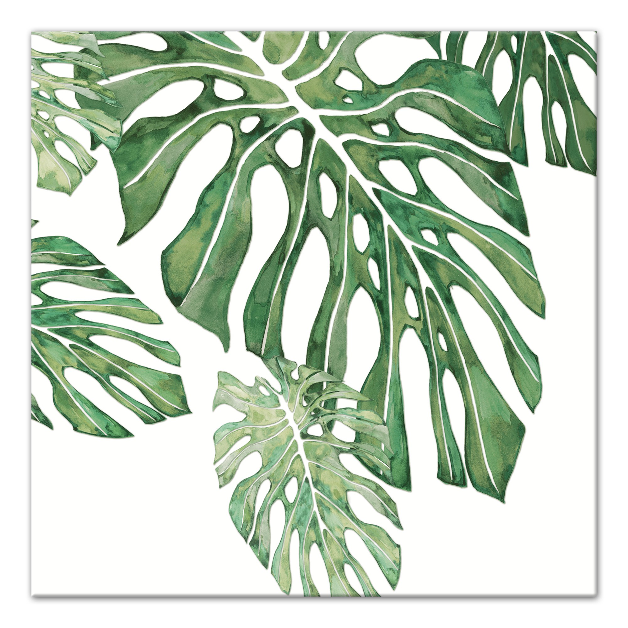Green Tropical Leaves Wall Art