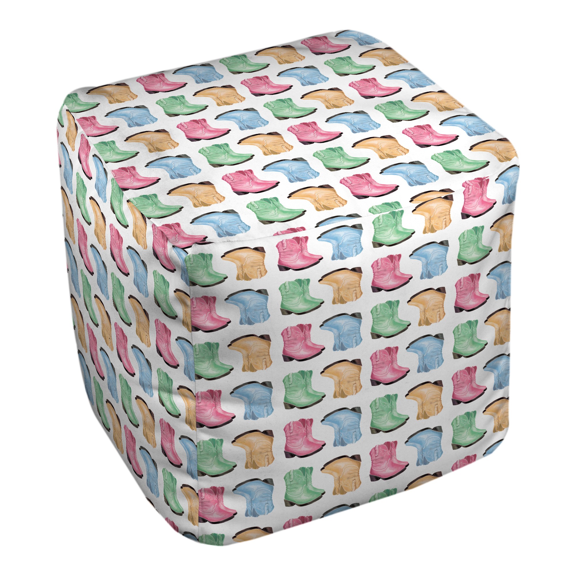 Cowgirl Booties 13x13 Ottoman