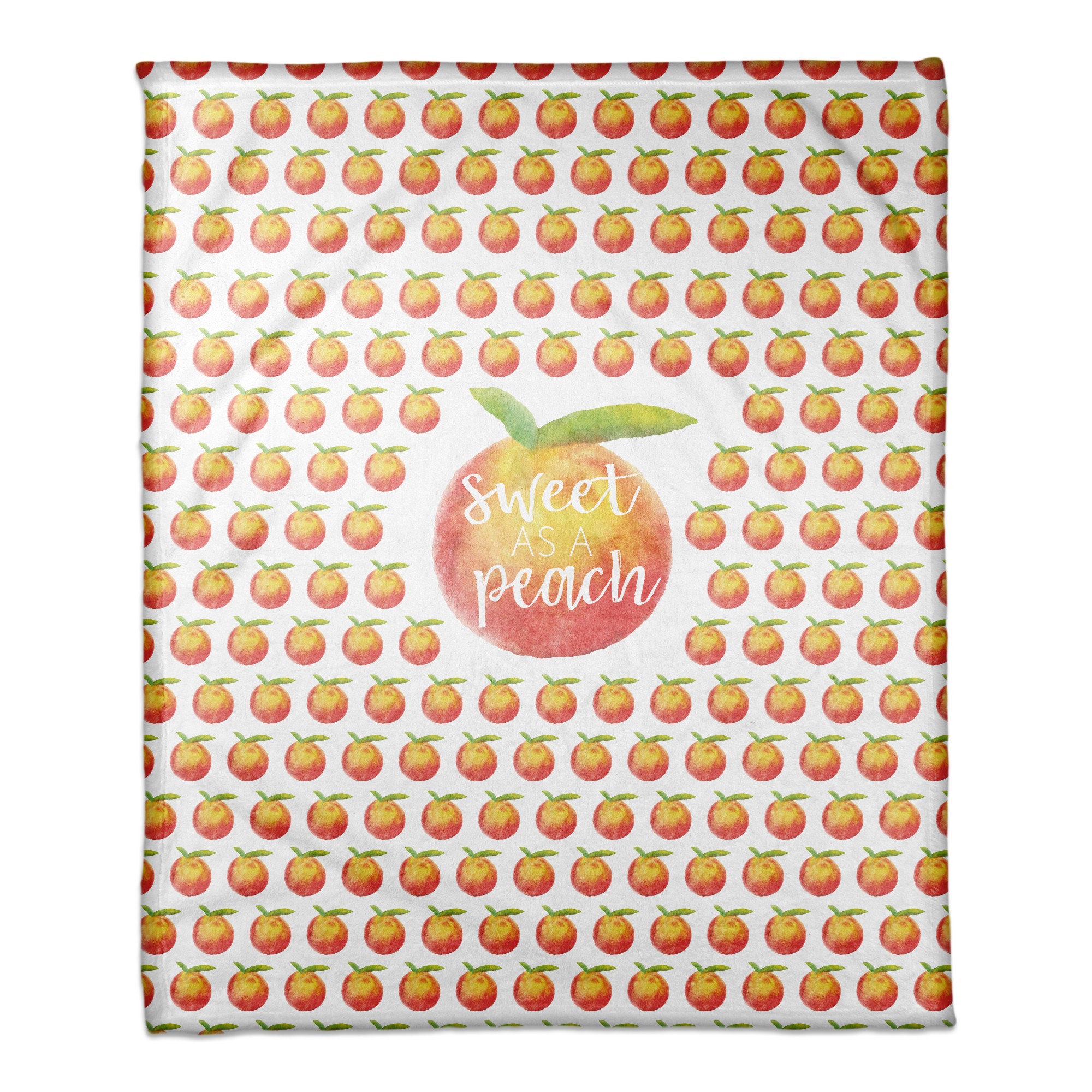 Sweet as a Peach 50x60 Coral Fleece Blanket