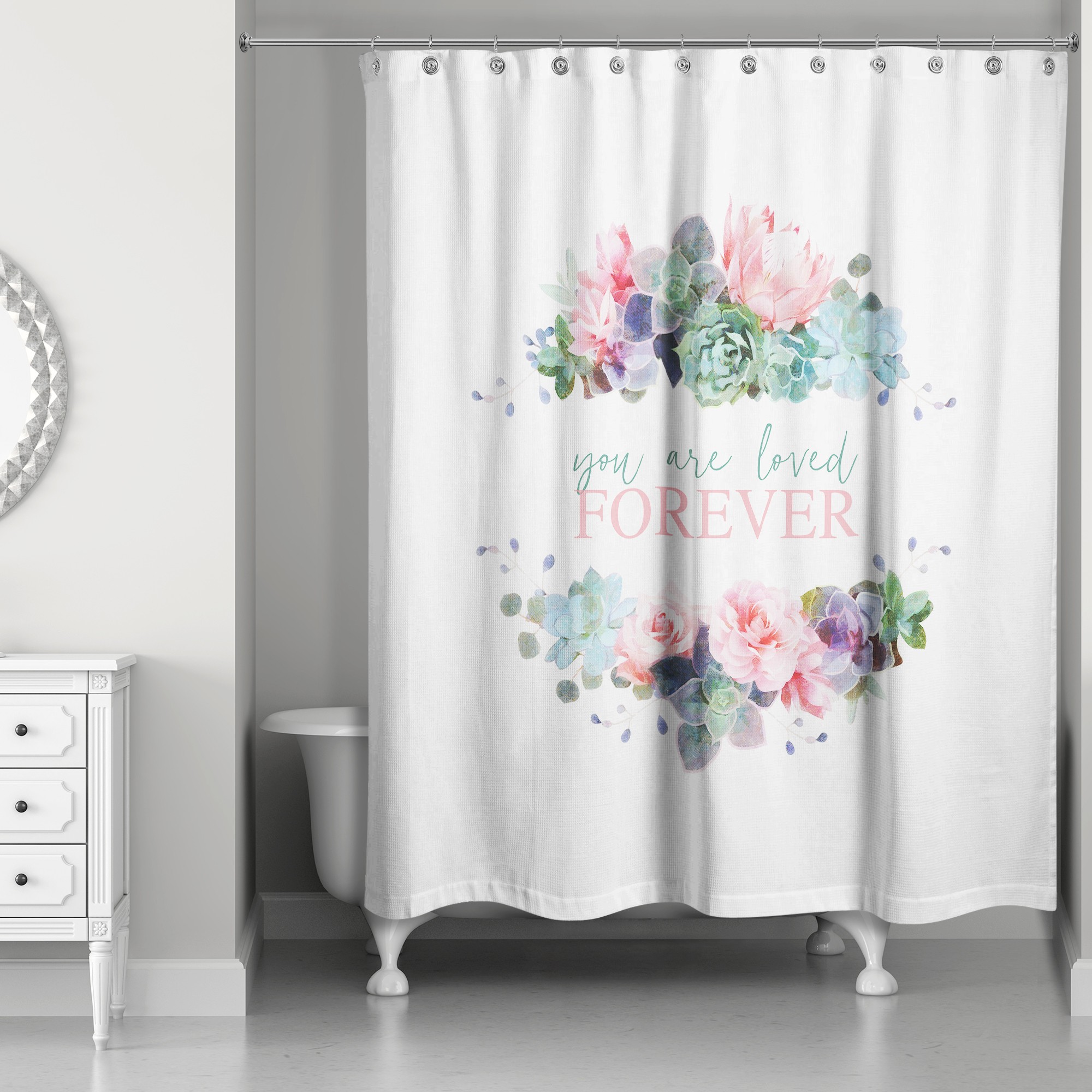 Loved Forever 71x74 Shower Curtain