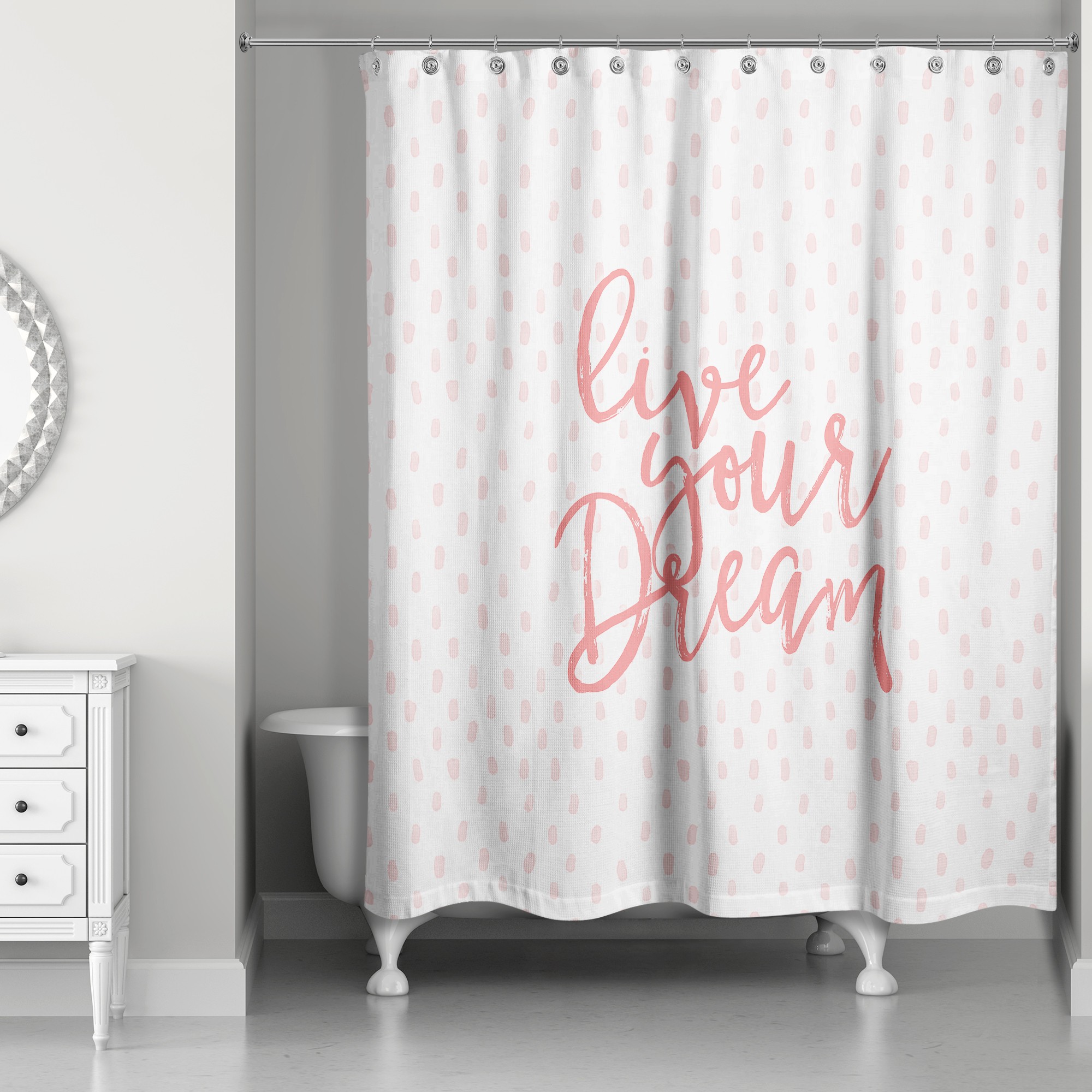 Live Your Dream 71x74 Shower Curtain