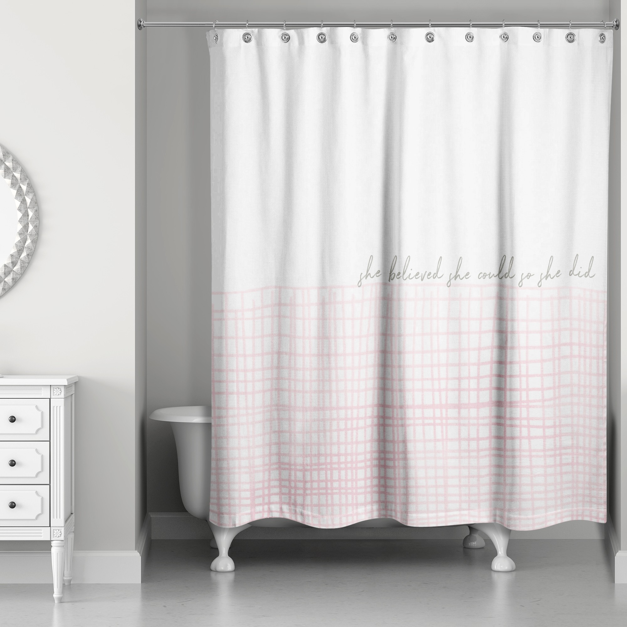 She Believed She Could So She Did 71x74 Shower Curtain