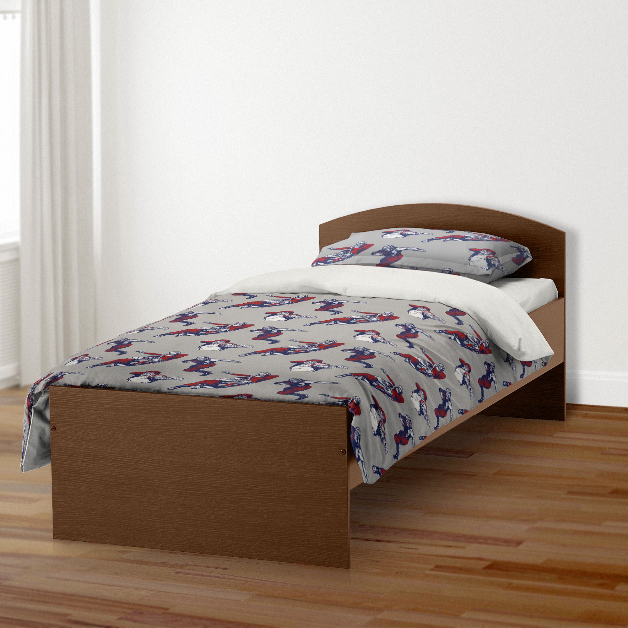 Football Player Pattern Twin Brushed Poly Duvet