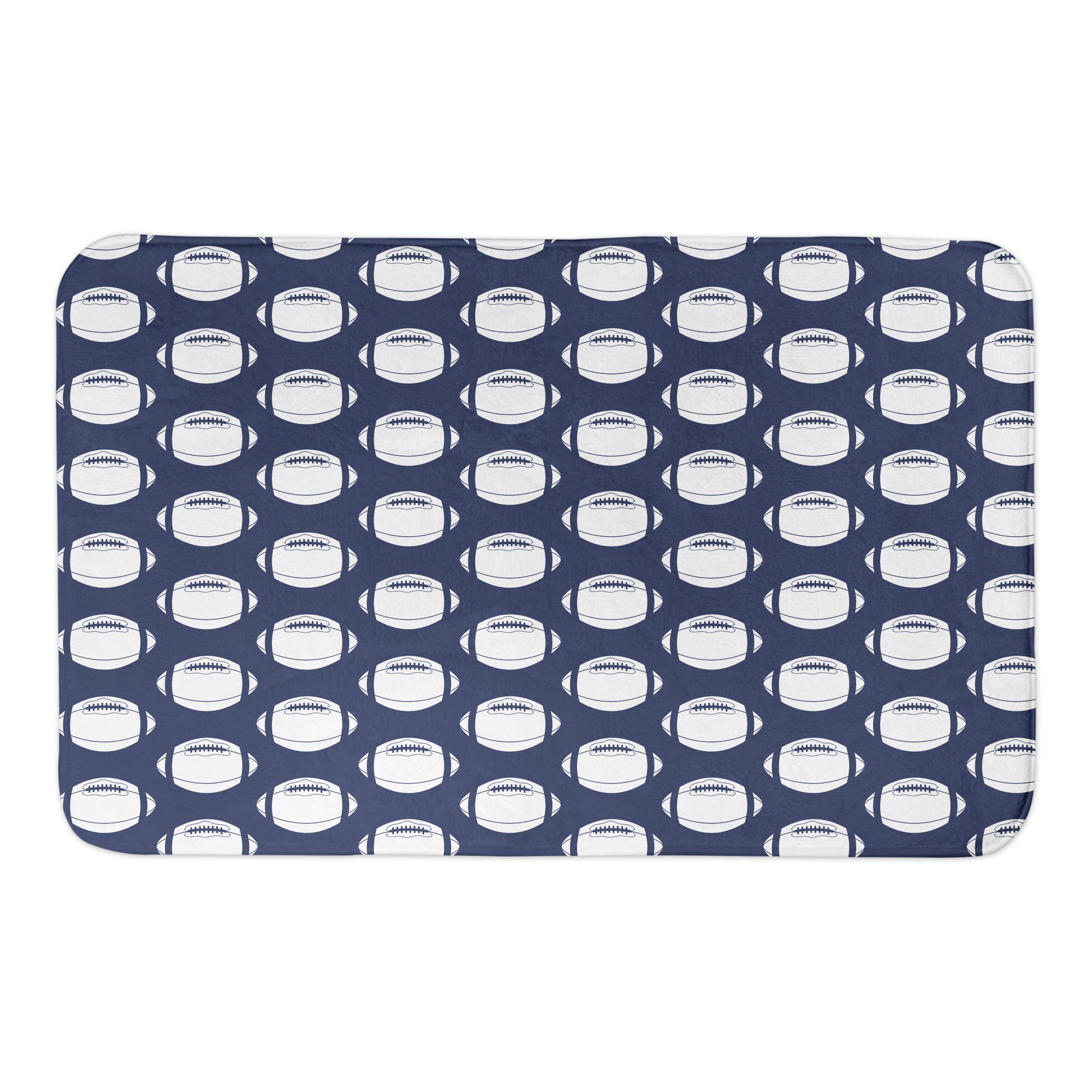 Football Pattern 34x21 Bath Mat