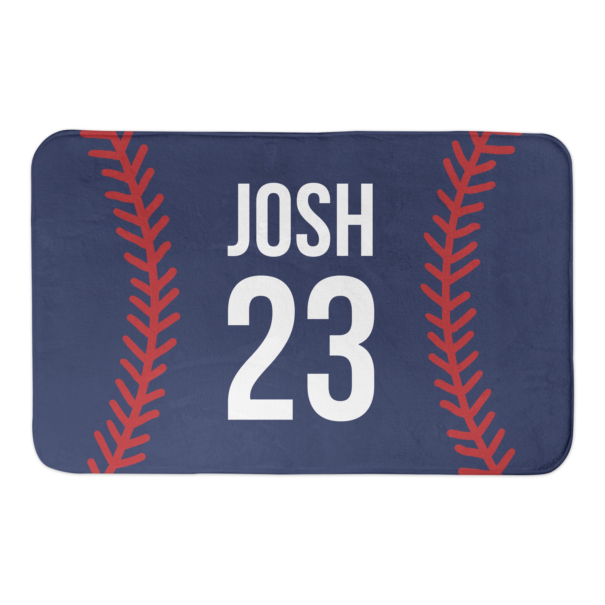 Baseball Stitching 34x21 Personalized Bath Mat