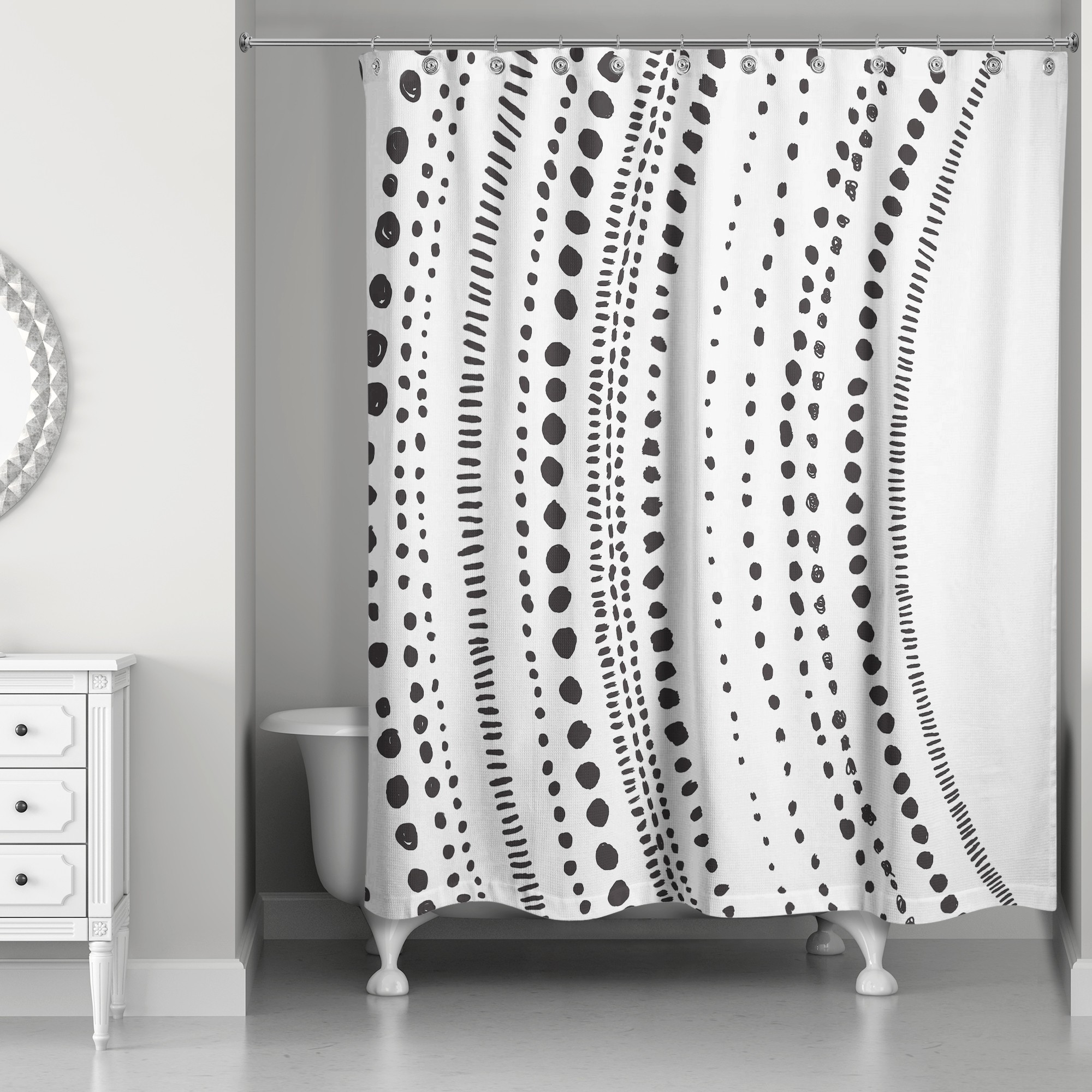 Mod Dots 71x74 Shower Curtain