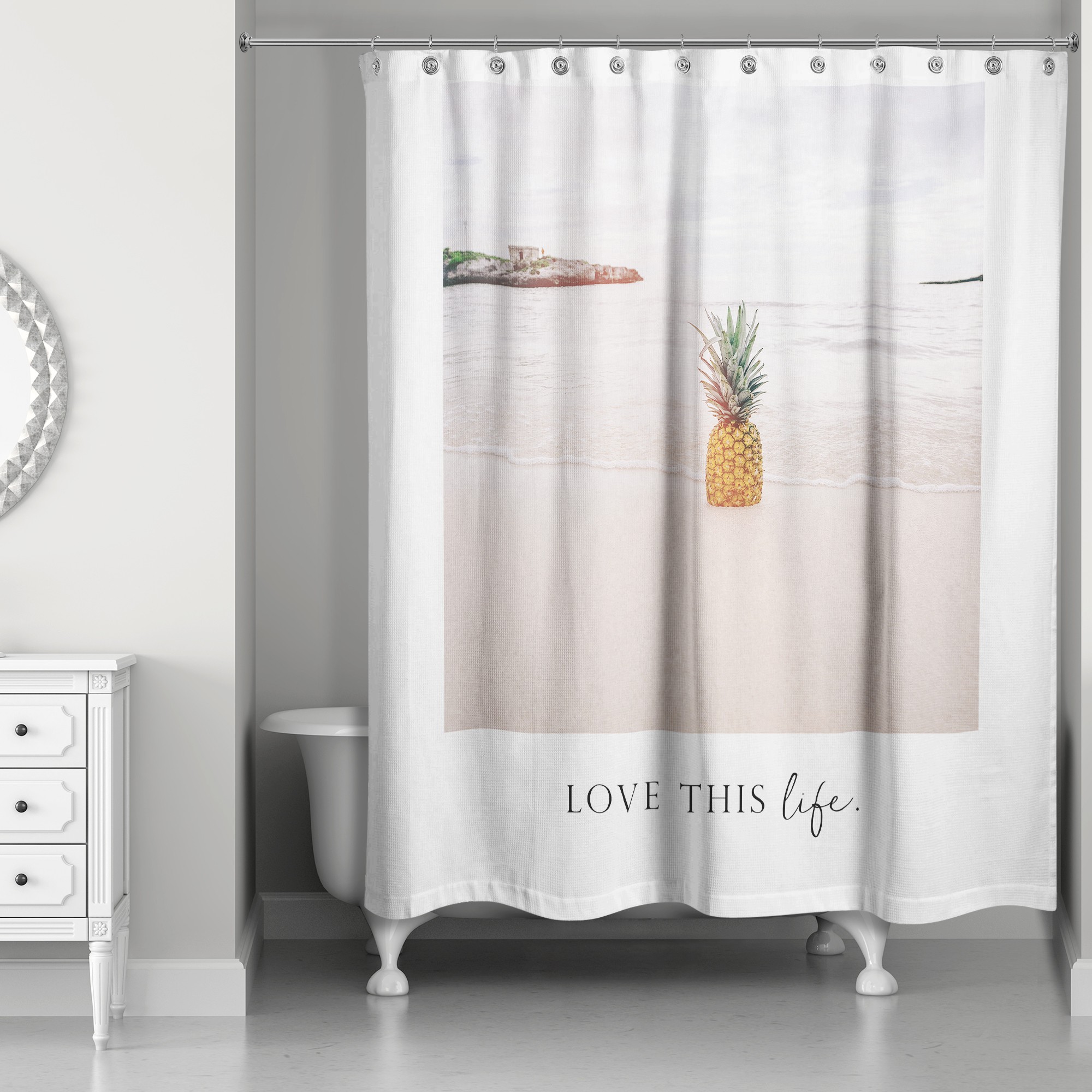 Love this Beach Life 71x74 Shower Curtain