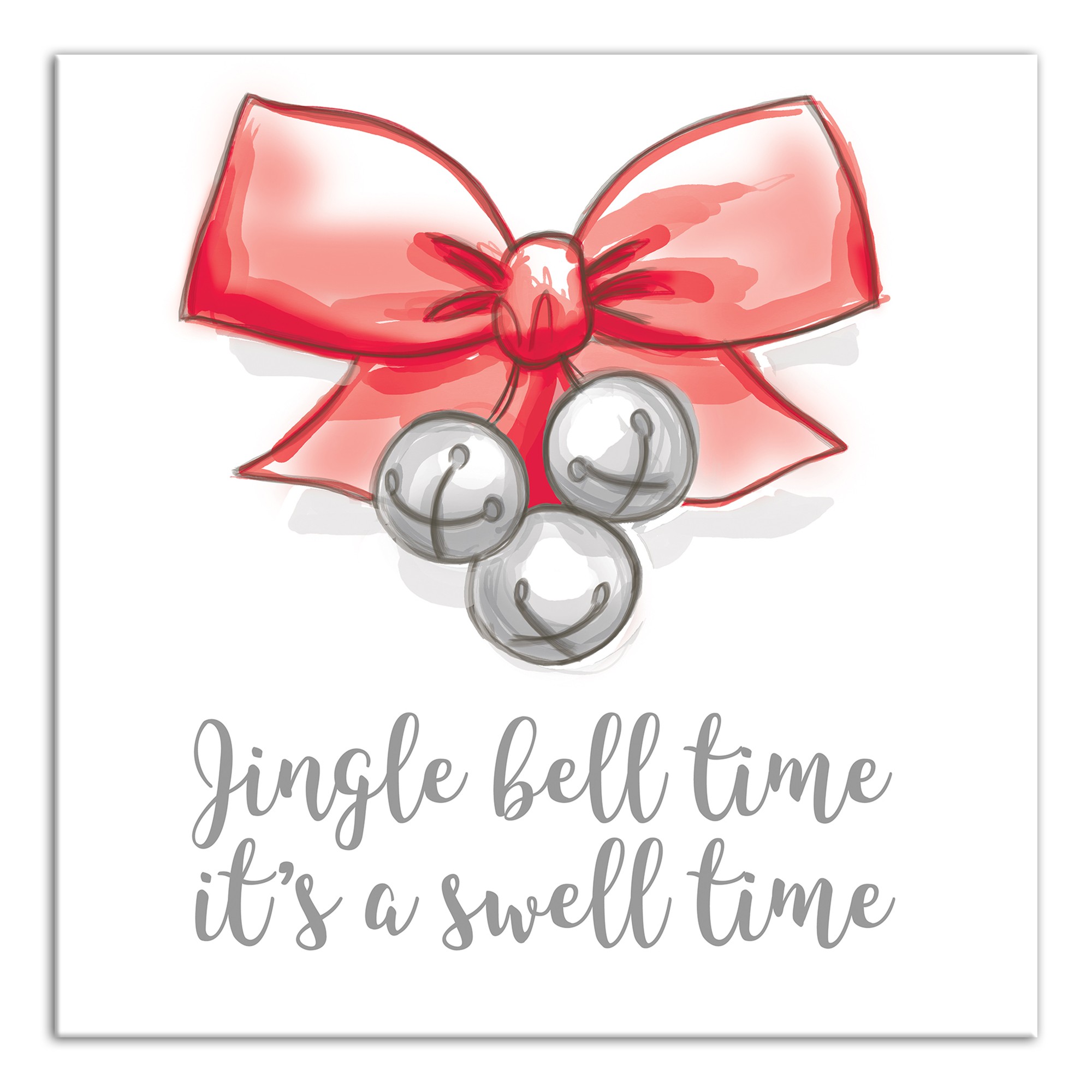 Jingle Bell Time 12x12 Canvas Wall Art