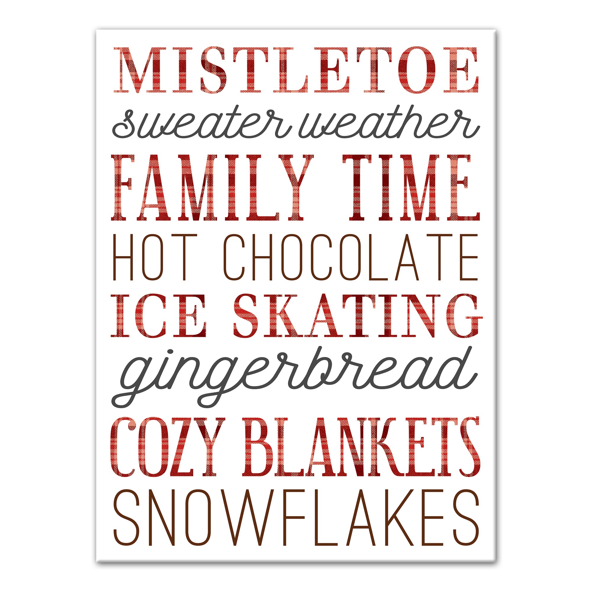 Best Things About Christmas 12x16 Canvas Wall Art