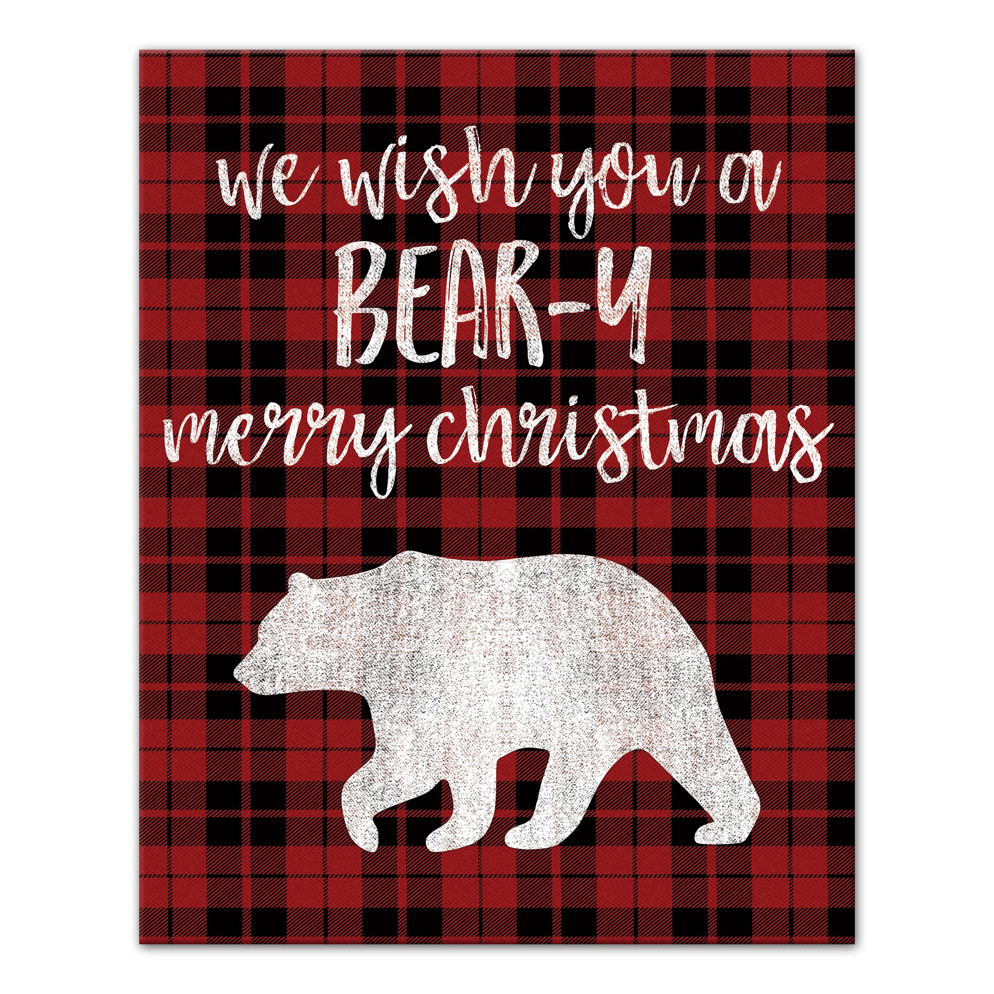 We Wish You a Bear-y Merry Christmas 16x20 Canvas Wall Art