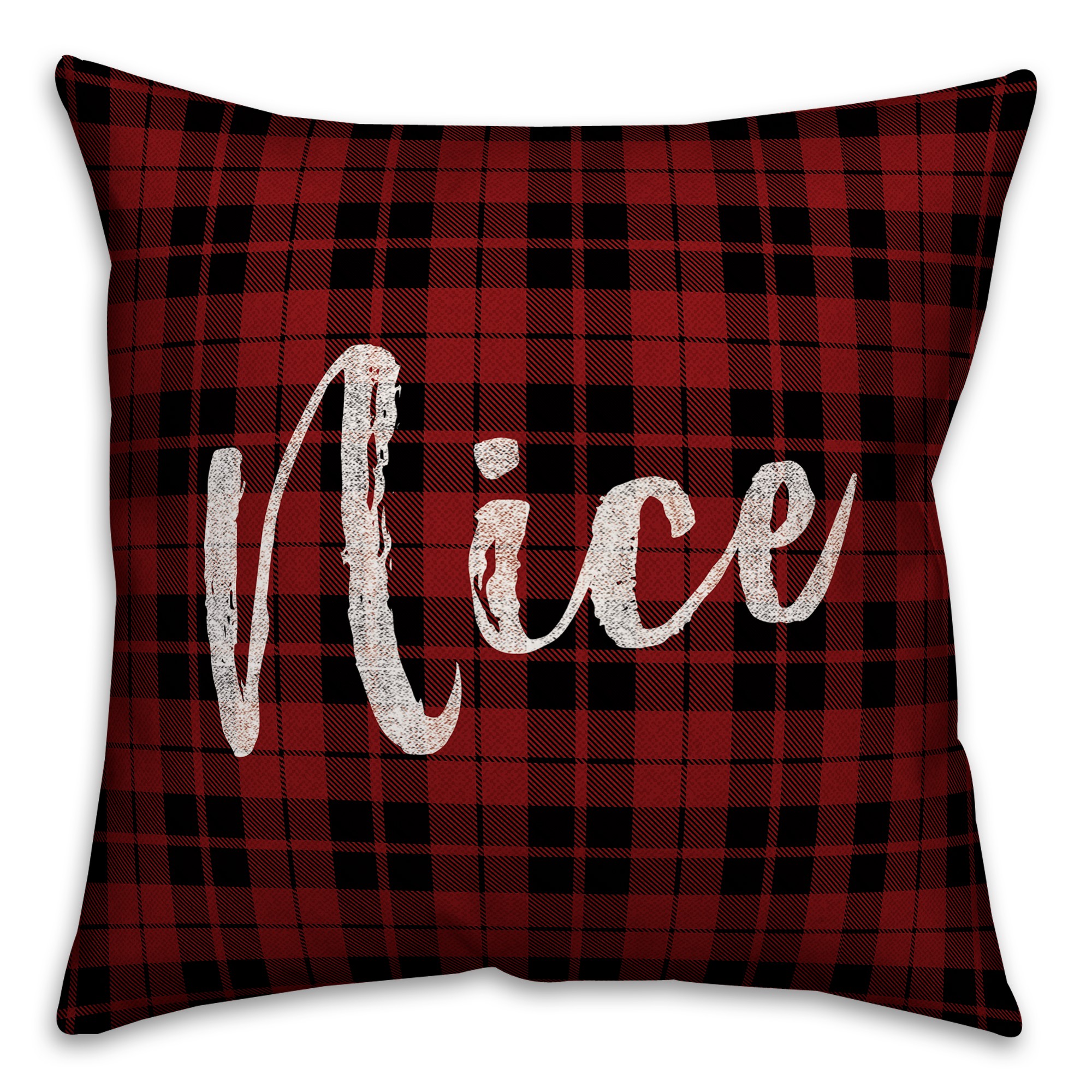 Nice vs Naughty Distressed Pillow