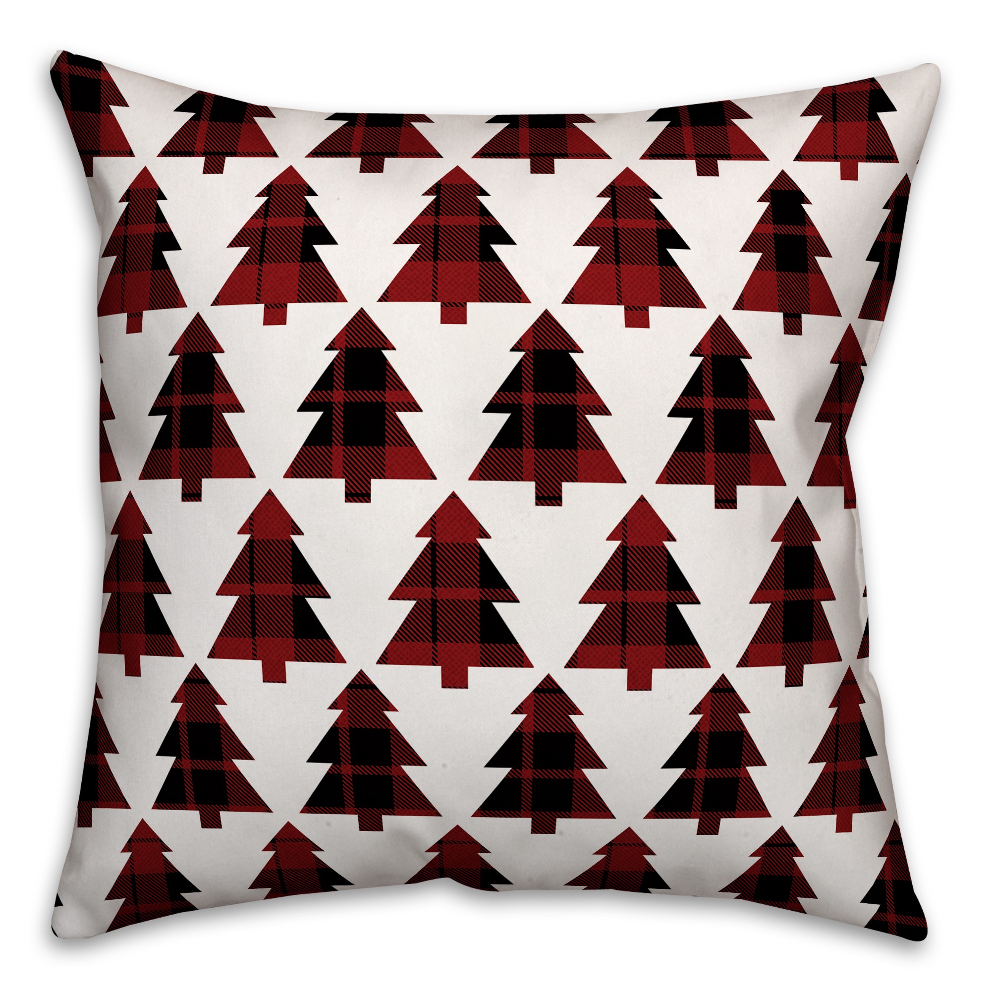 Plaid Trees Pillow