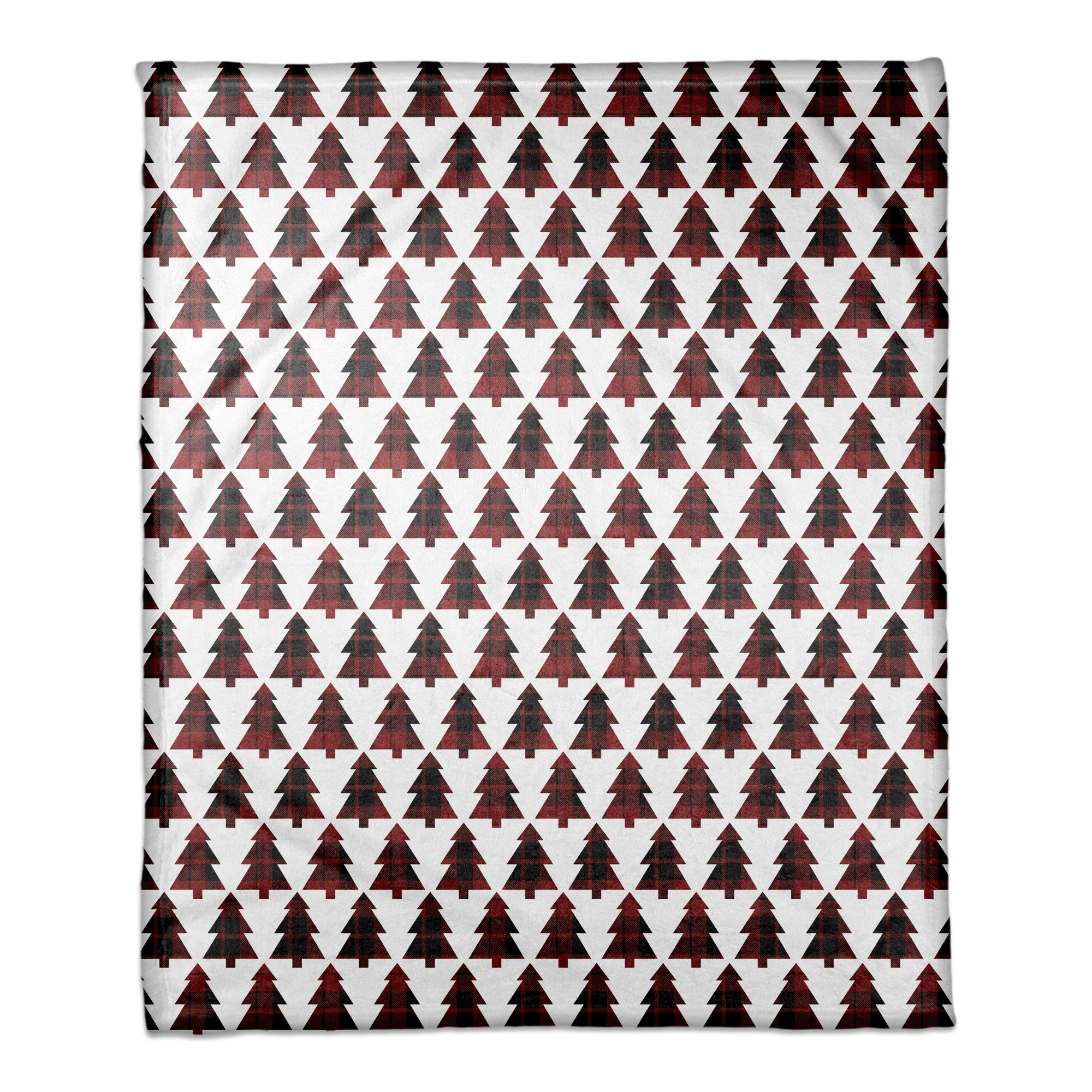 Plaid Tree 50x60 Coral Fleece Blanket
