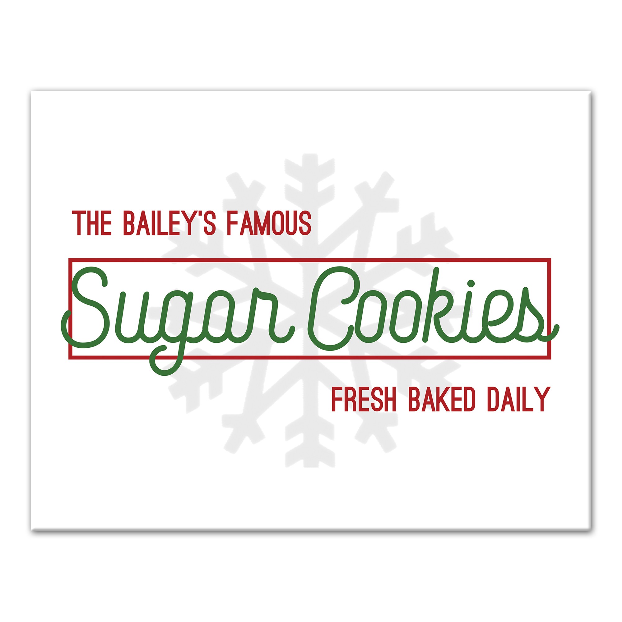 Fresh Baked Holiday Treats Sign 11x14 Personalized Canvas Wall Art