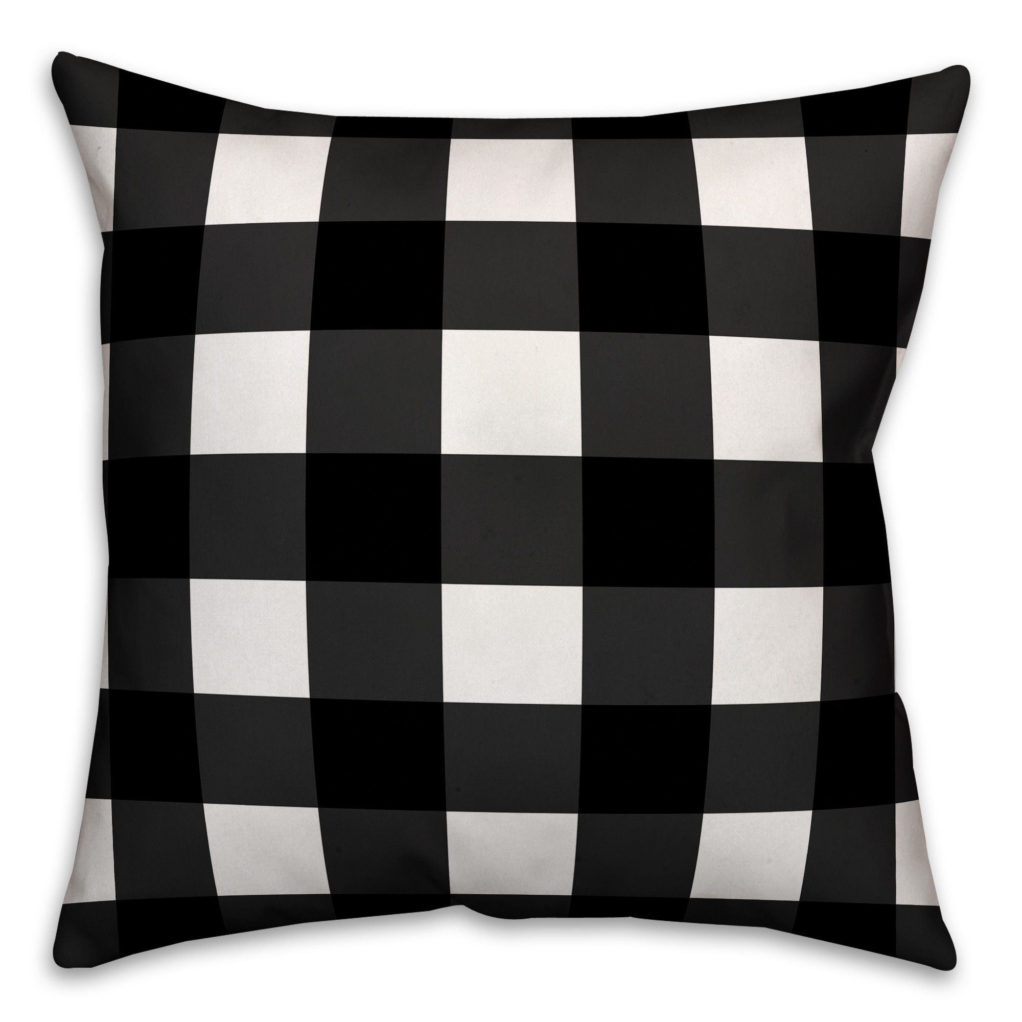 Black Buffalo Check 26x26 Spun Poly Pillow
