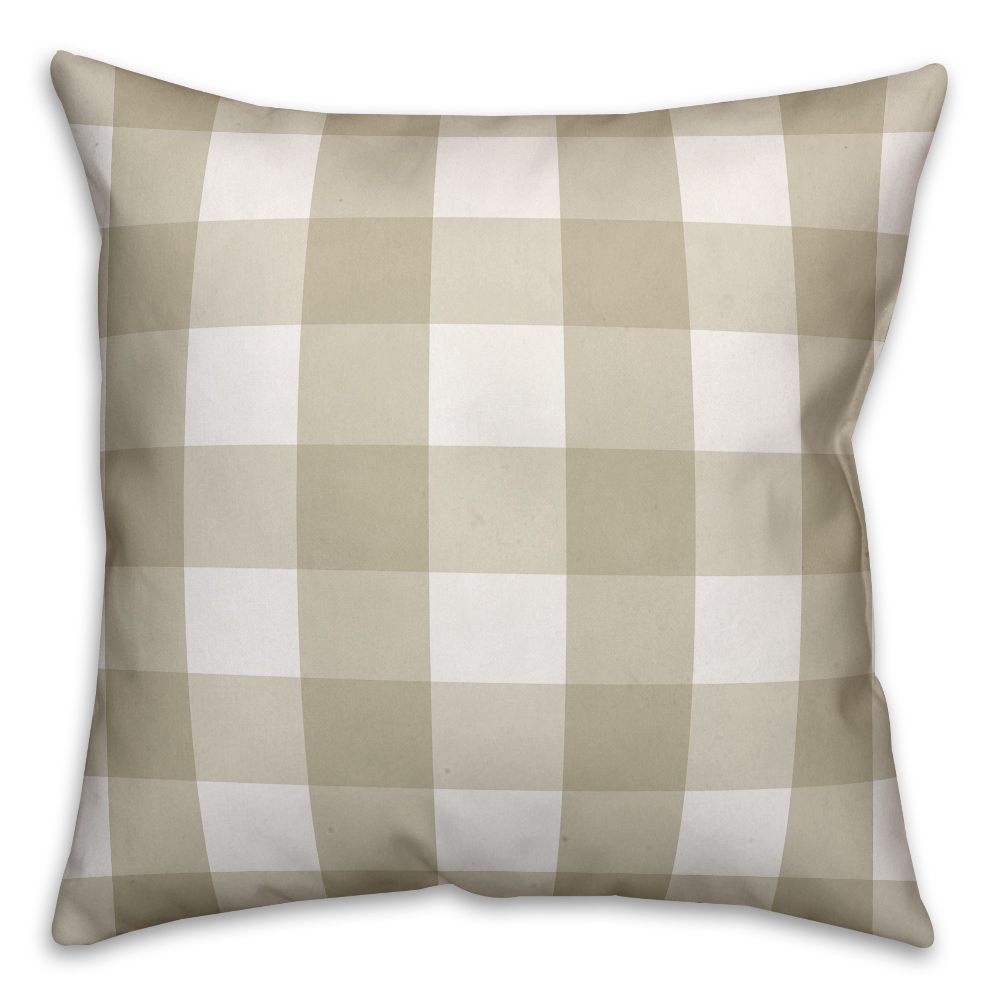 Tan Buffalo Check 26x26 Spun Poly Pillow