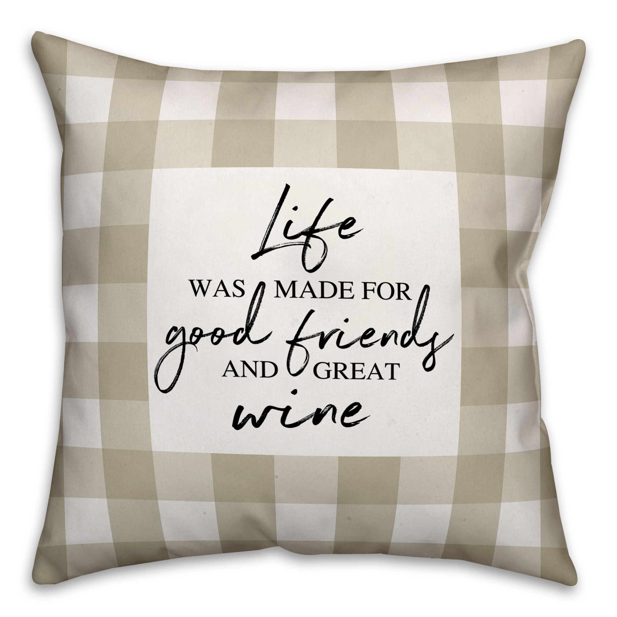 Good Friends and Great Wine 18x18 Spun Poly Pillow