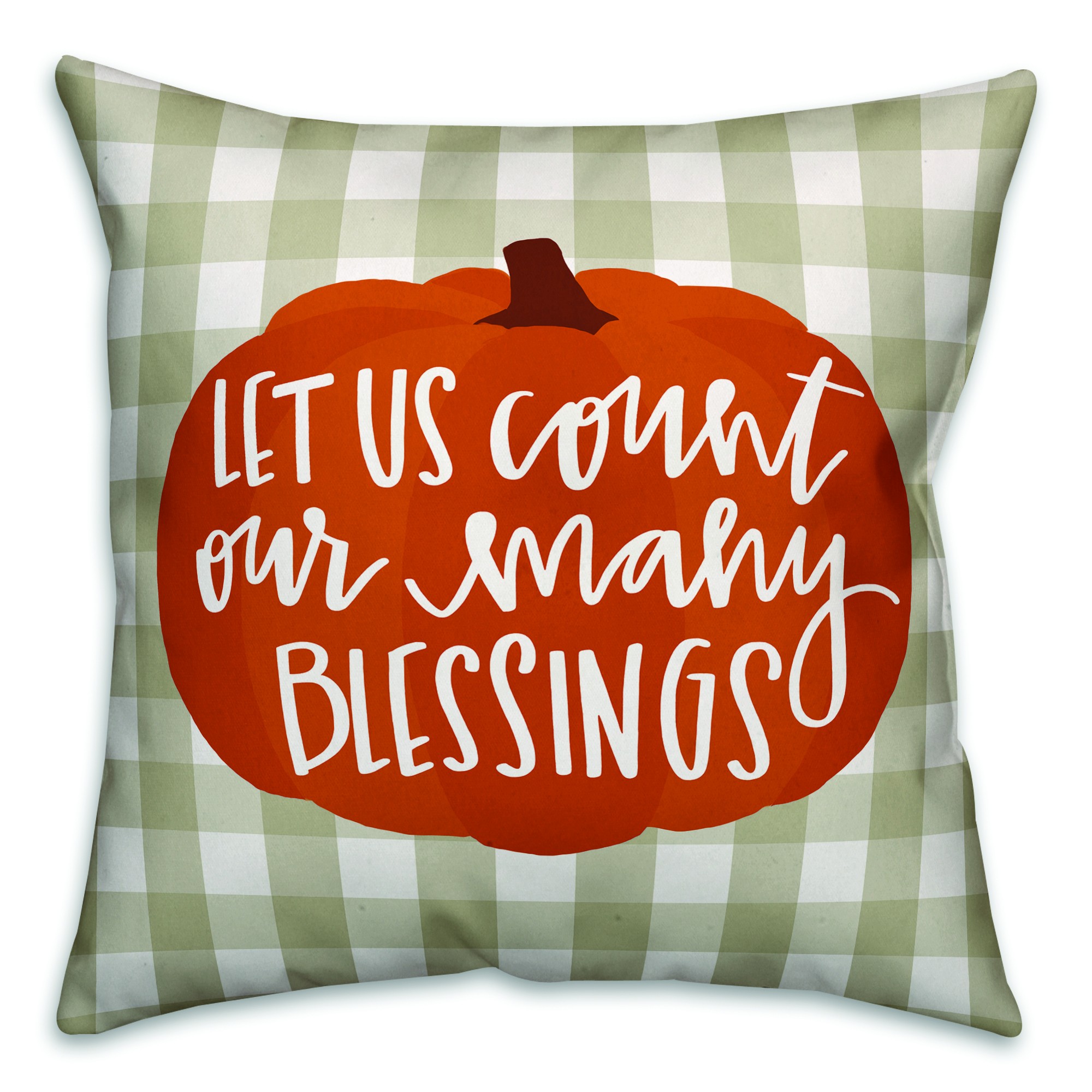 Count Our Many Blessings 18x18 Spun Poly Pillow