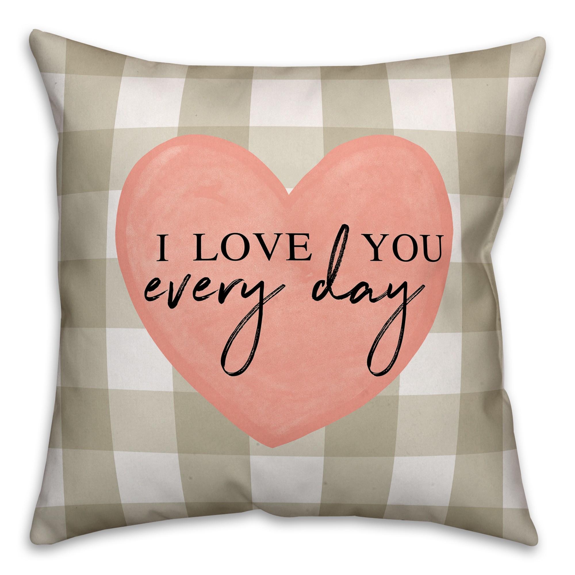 I Love You Every Day 18x18 Spun Poly Pillow