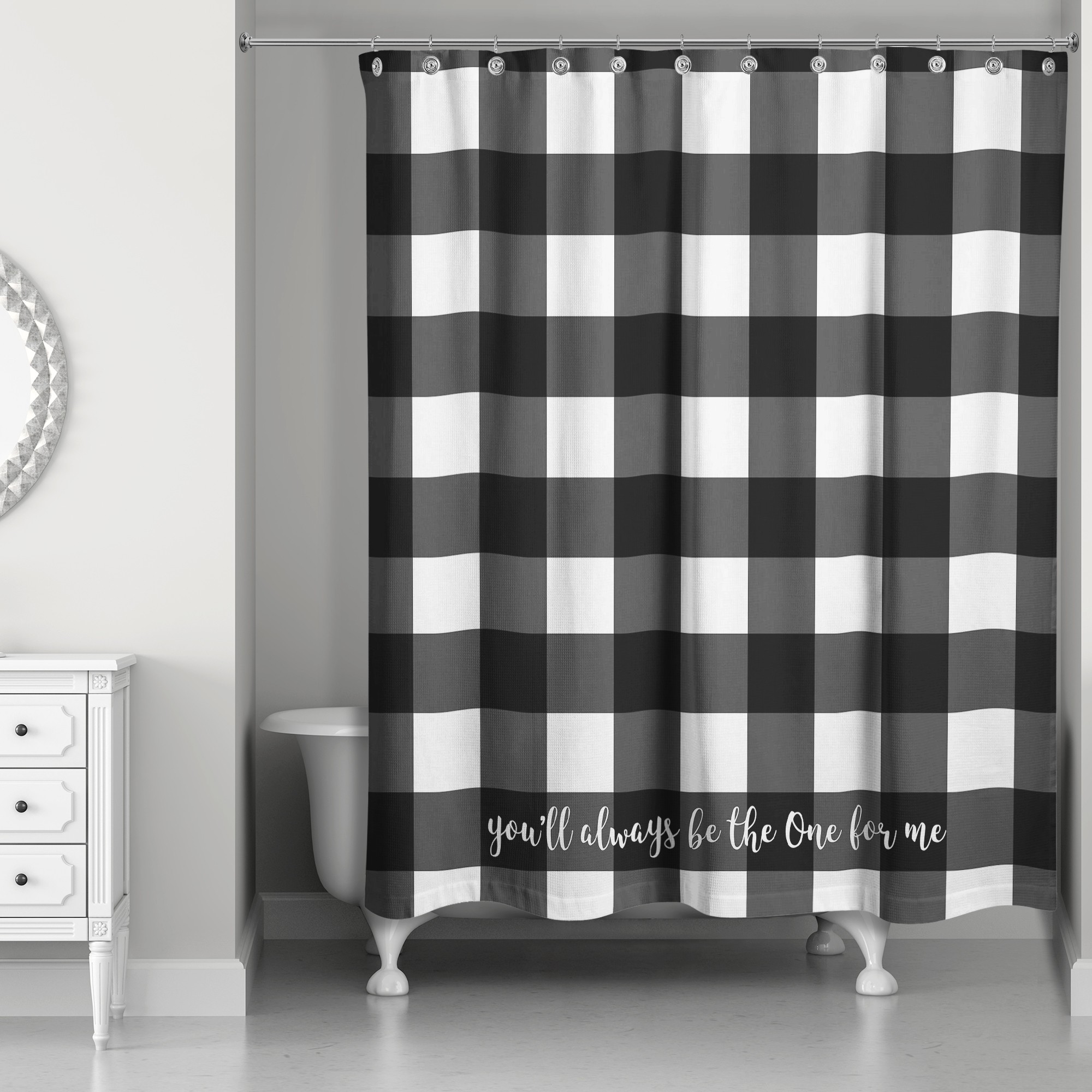 The One For Me 71x74 Shower Curtain
