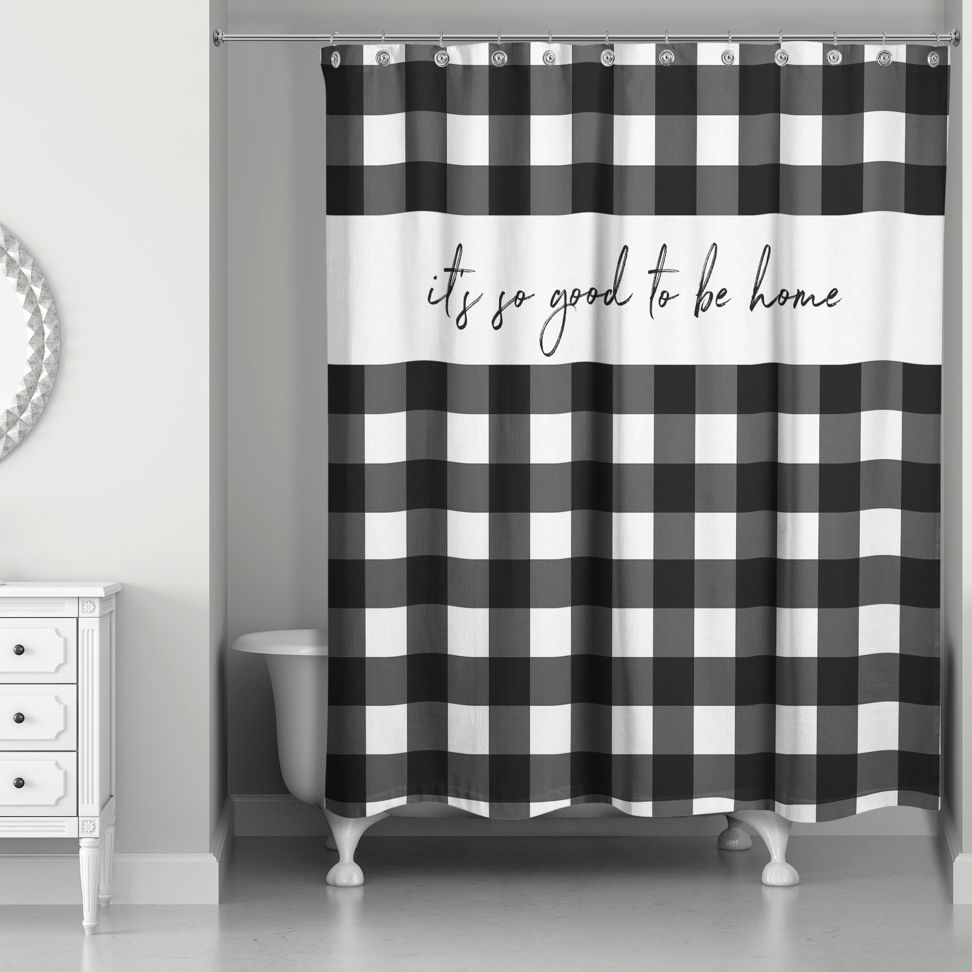 Good to be Home 71x74 Shower Curtain
