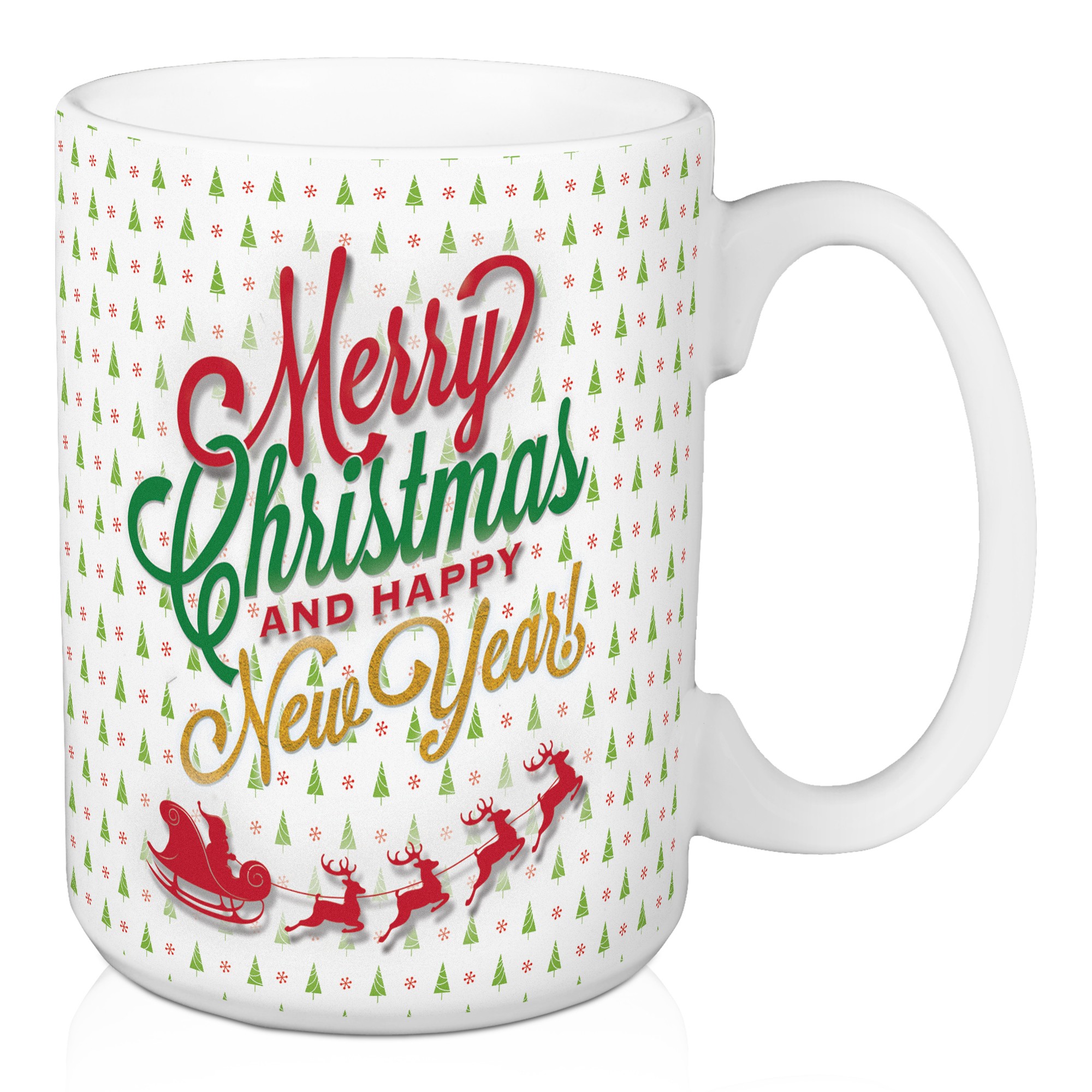 Merry Christmas & Happy New Year 15 oz Mug