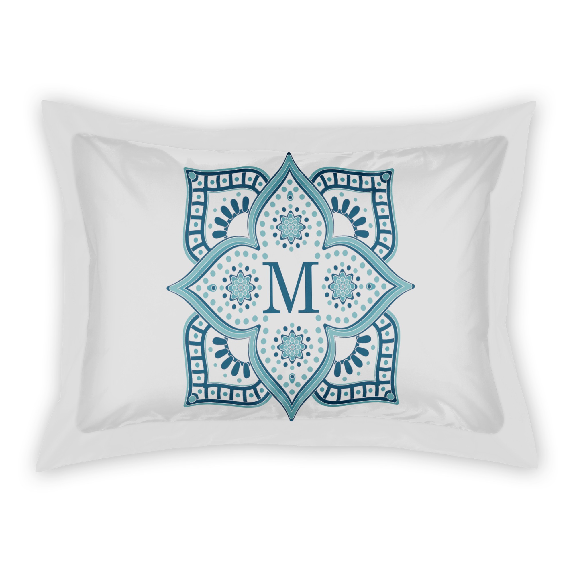 Blue Tile Border Sham