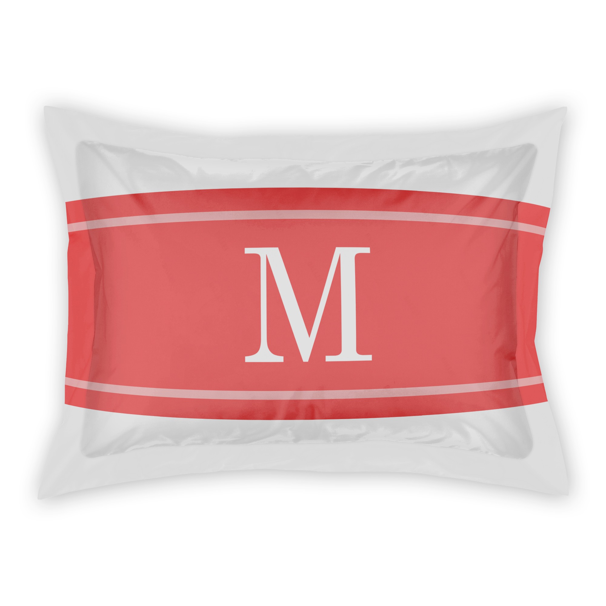 Coral Dots and Stripes Sham