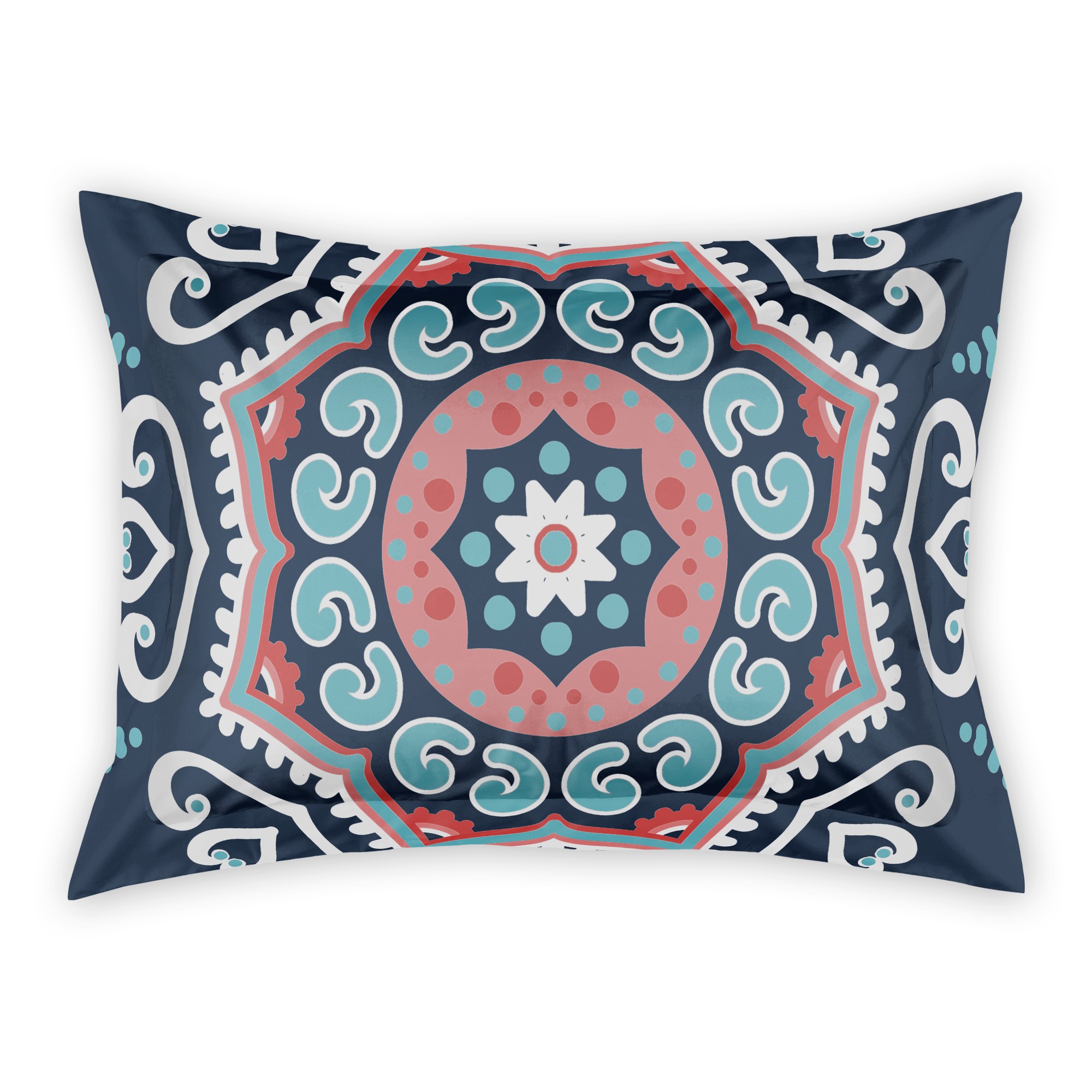 Navy Mandala Sham