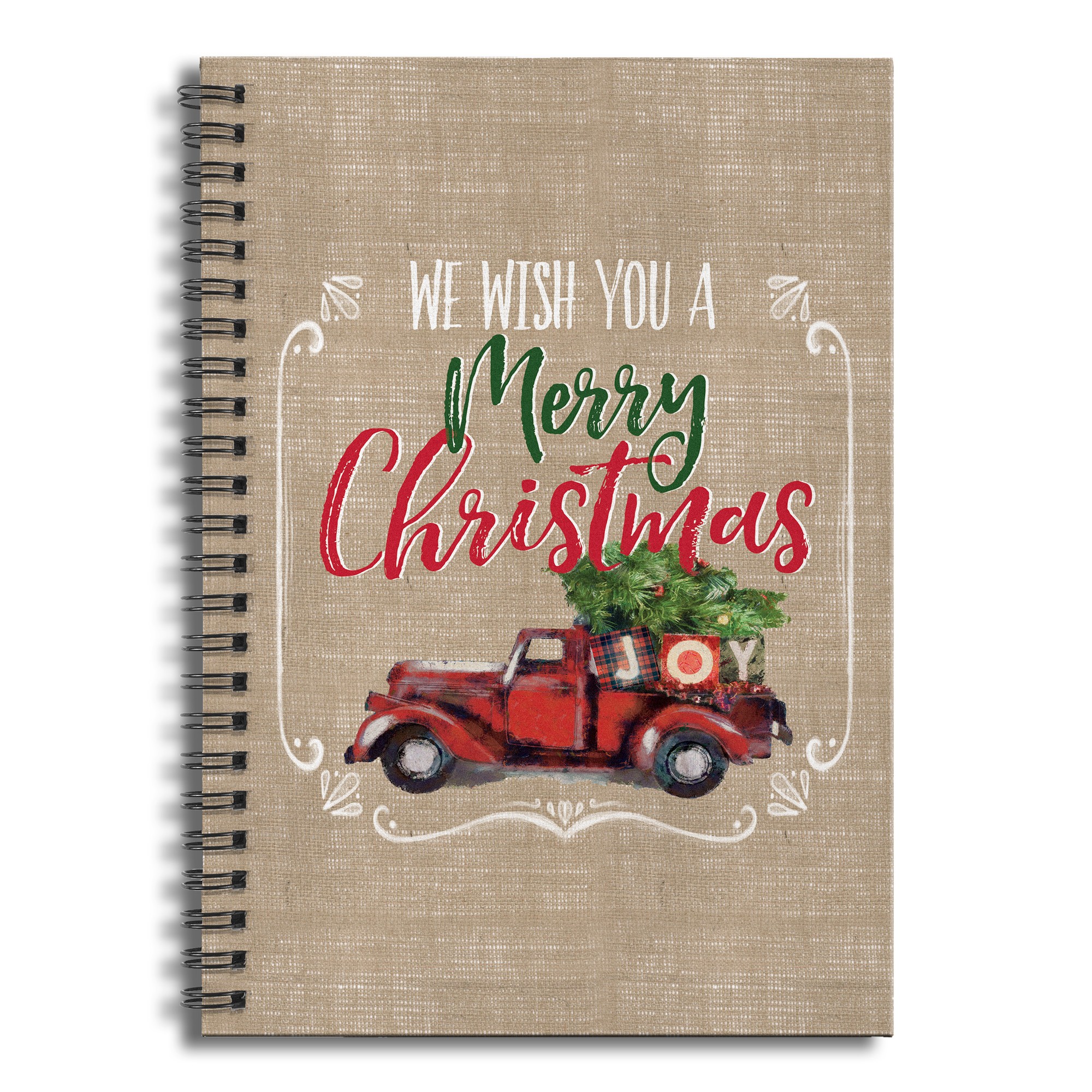 We Wish you a Merry Christmas 6x8 Ruled Spiral Notebook