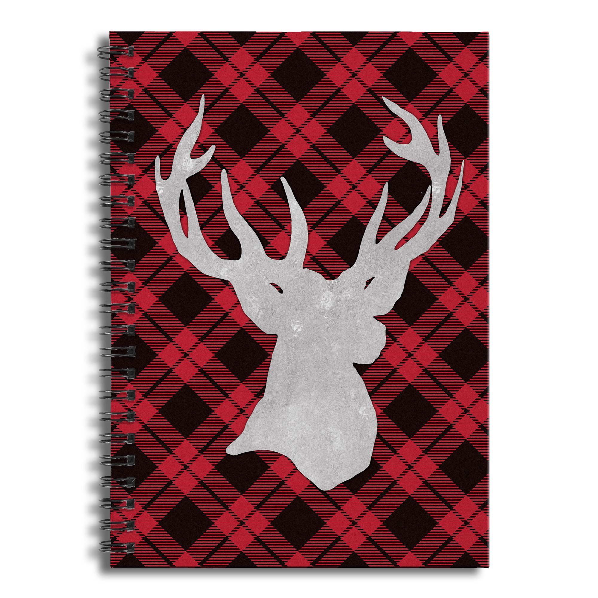 Plaid Reindeer 6x8 Ruled Spiral Notebook