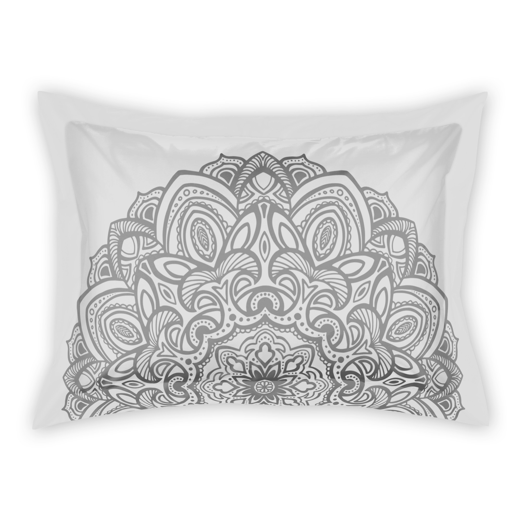 Gray Medallion Pattern Sham