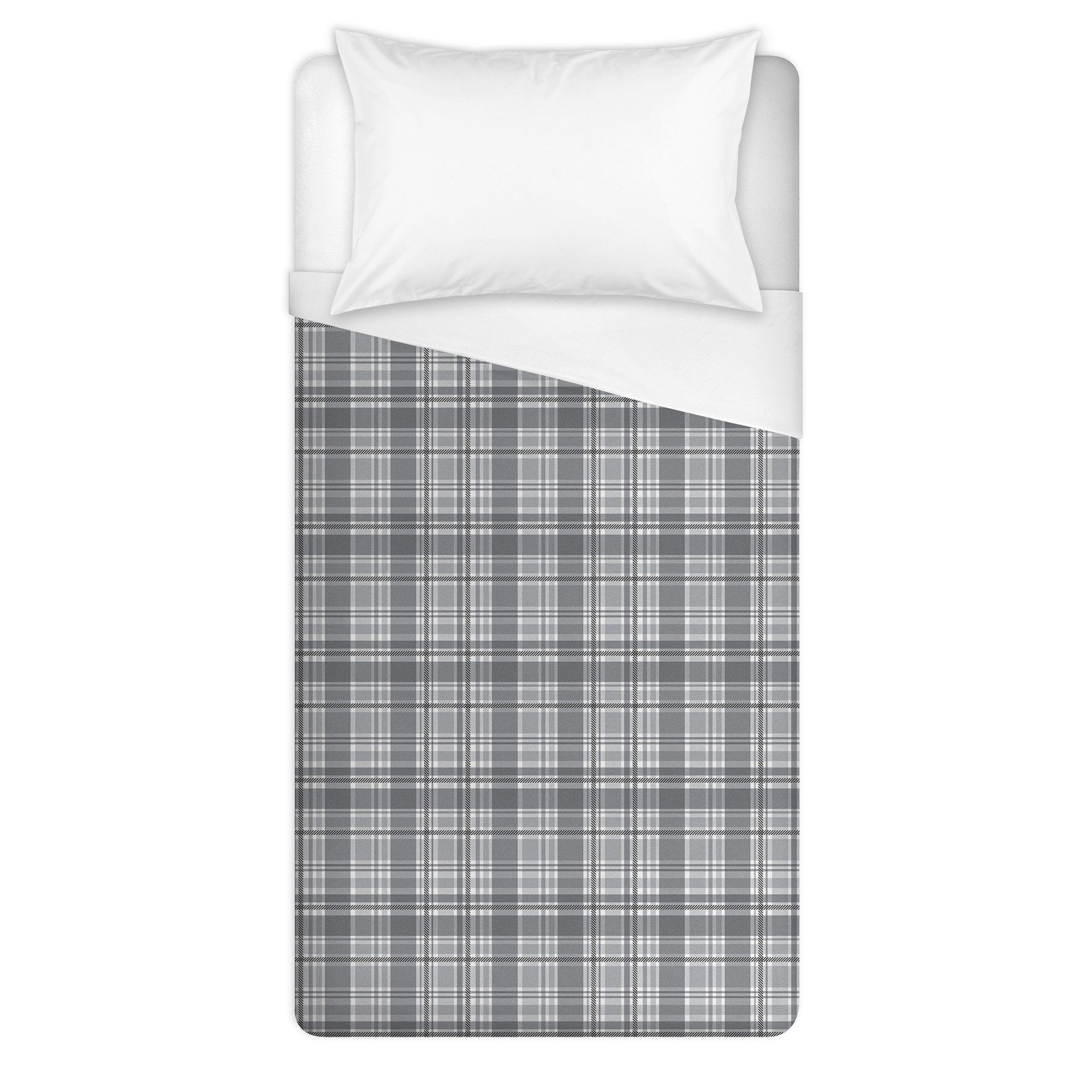 Gray Plaid Duvet