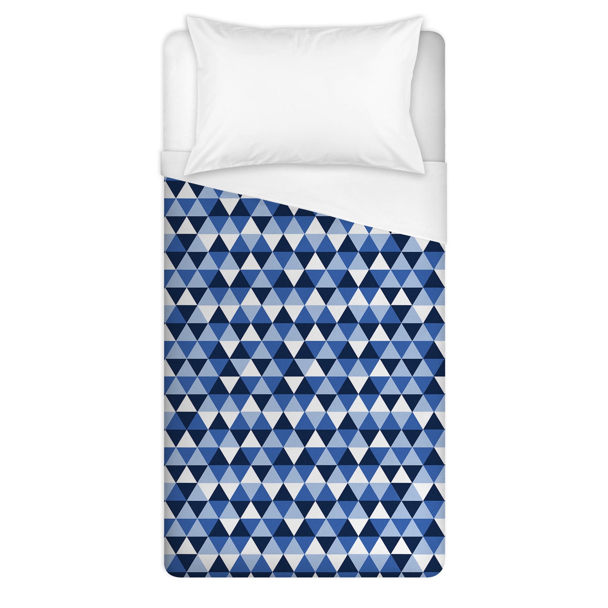 Blue Geo Triangles Duvet
