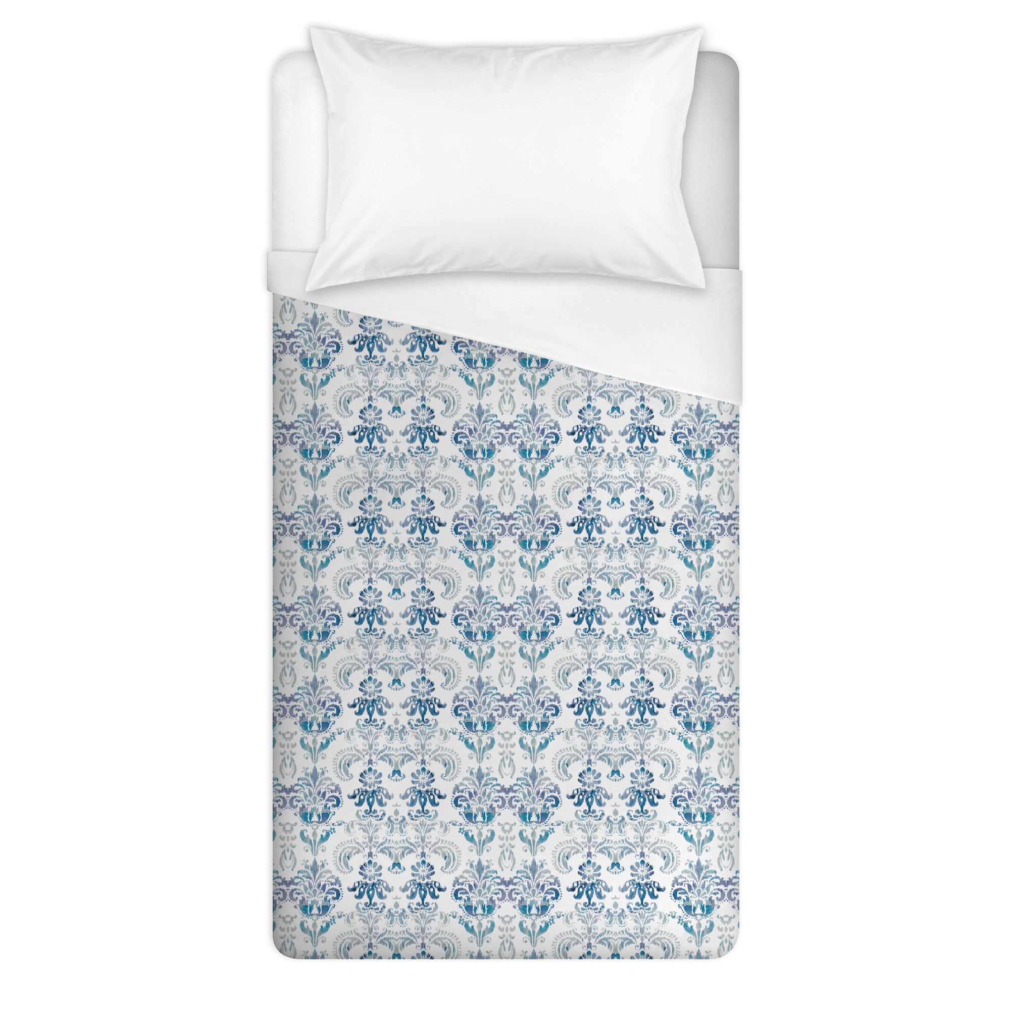 Blue Damask Duvet