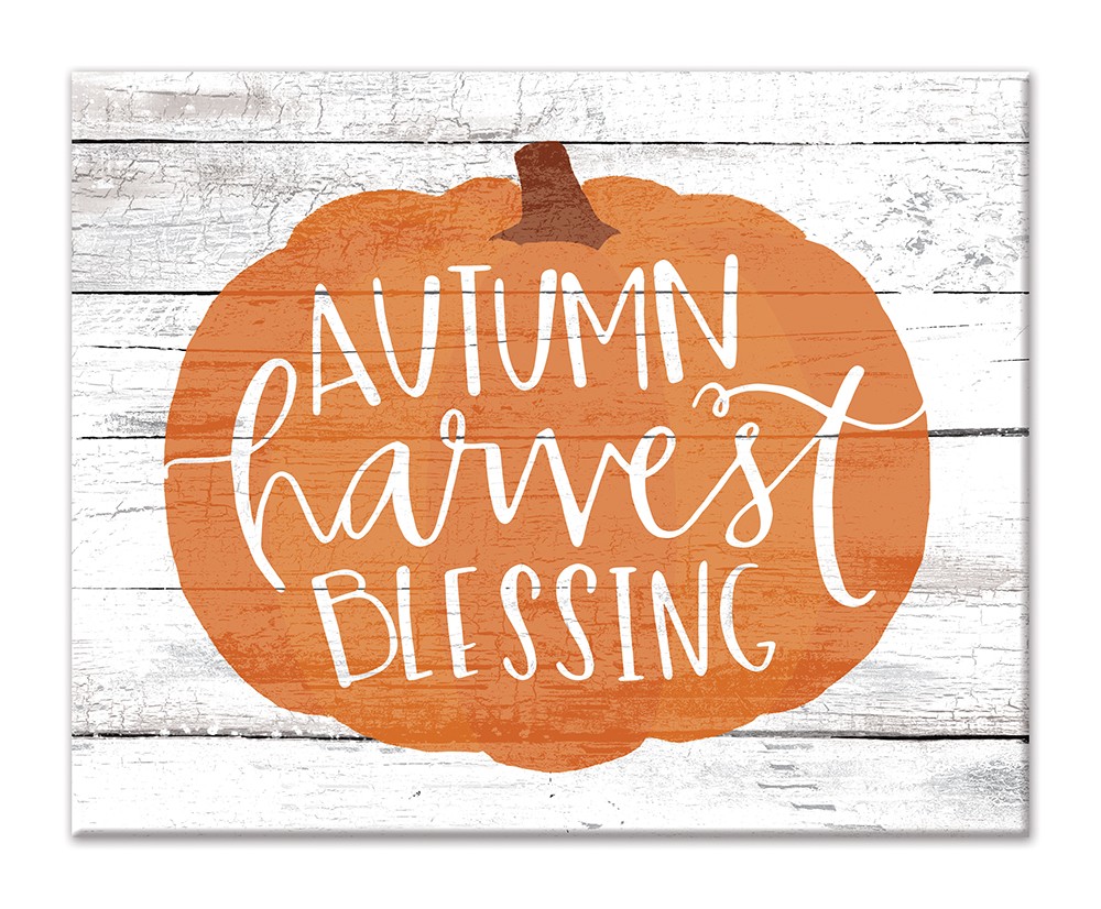 Autumn Harvest Blessing 8x10 Tabletop Canvas