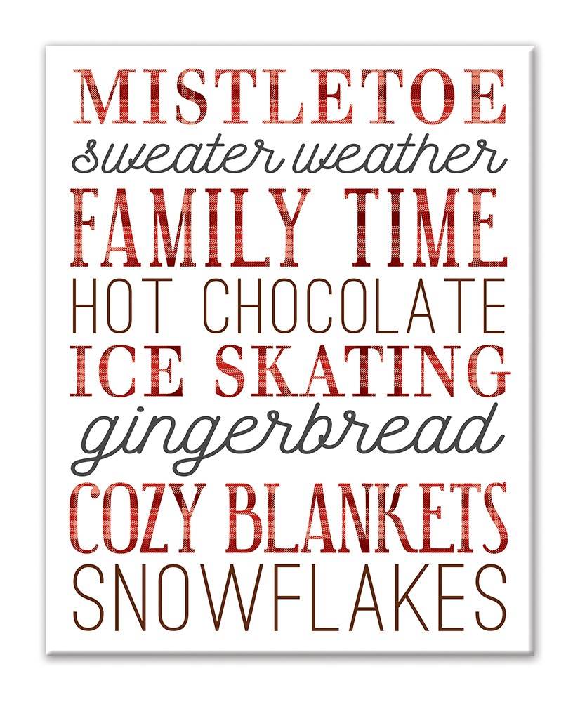 Happy Winter Things 8x10 Tabletop Canvas