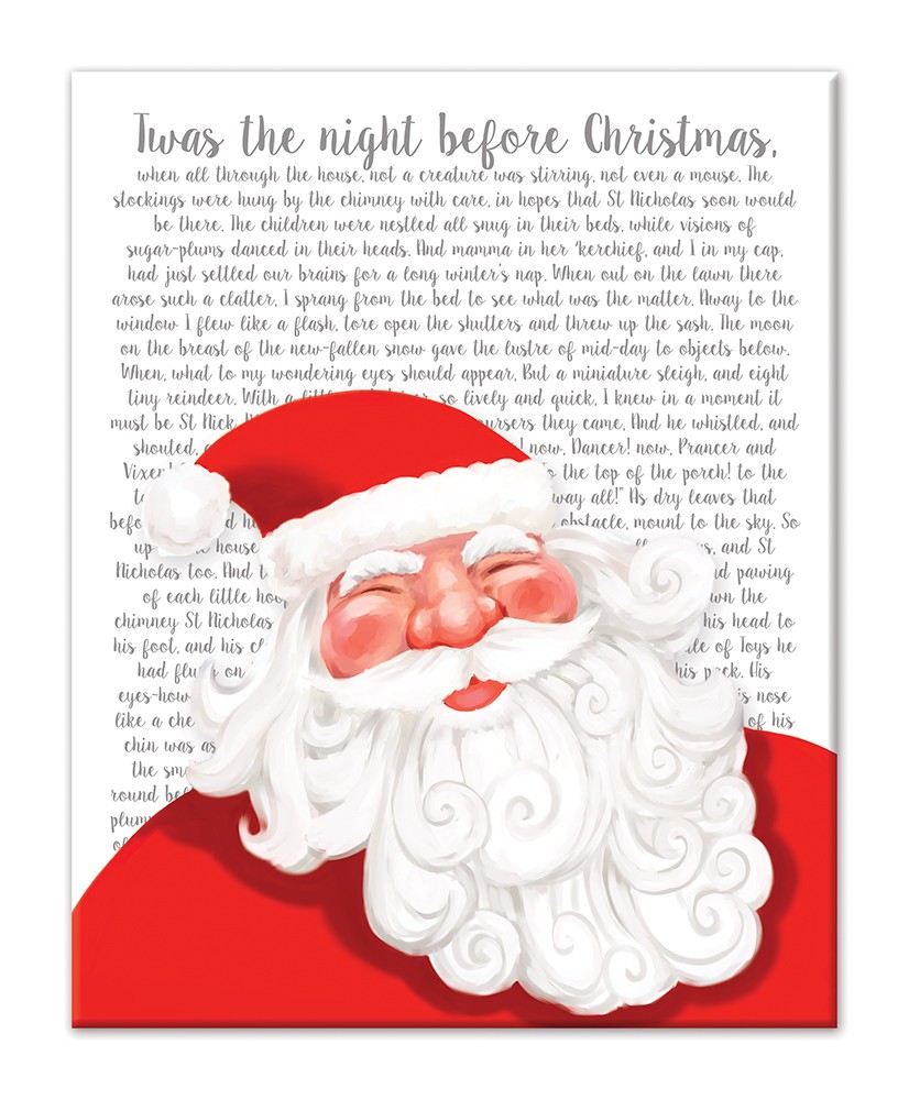 Twas the Night Before Christmas 8x10 Tabletop Canvas