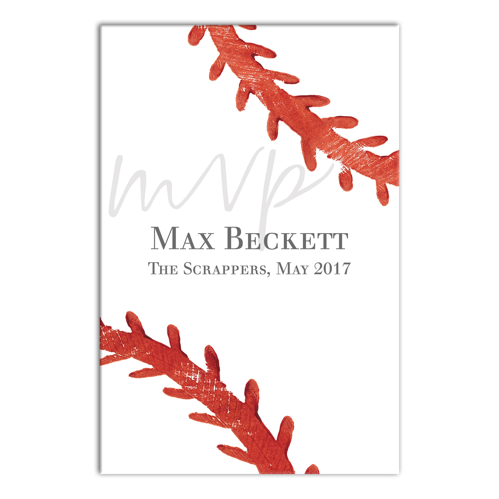 Baseball  12x18 Personalized Canvas Wall Art