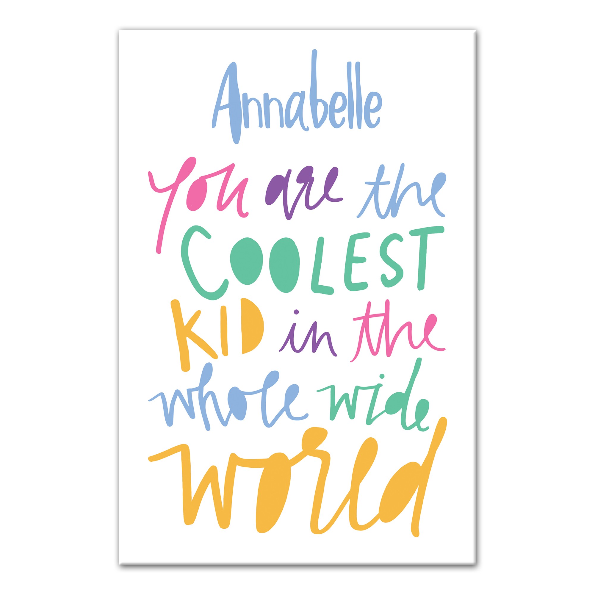 Coolest Kid  12x18 Personalized Canvas Wall Art