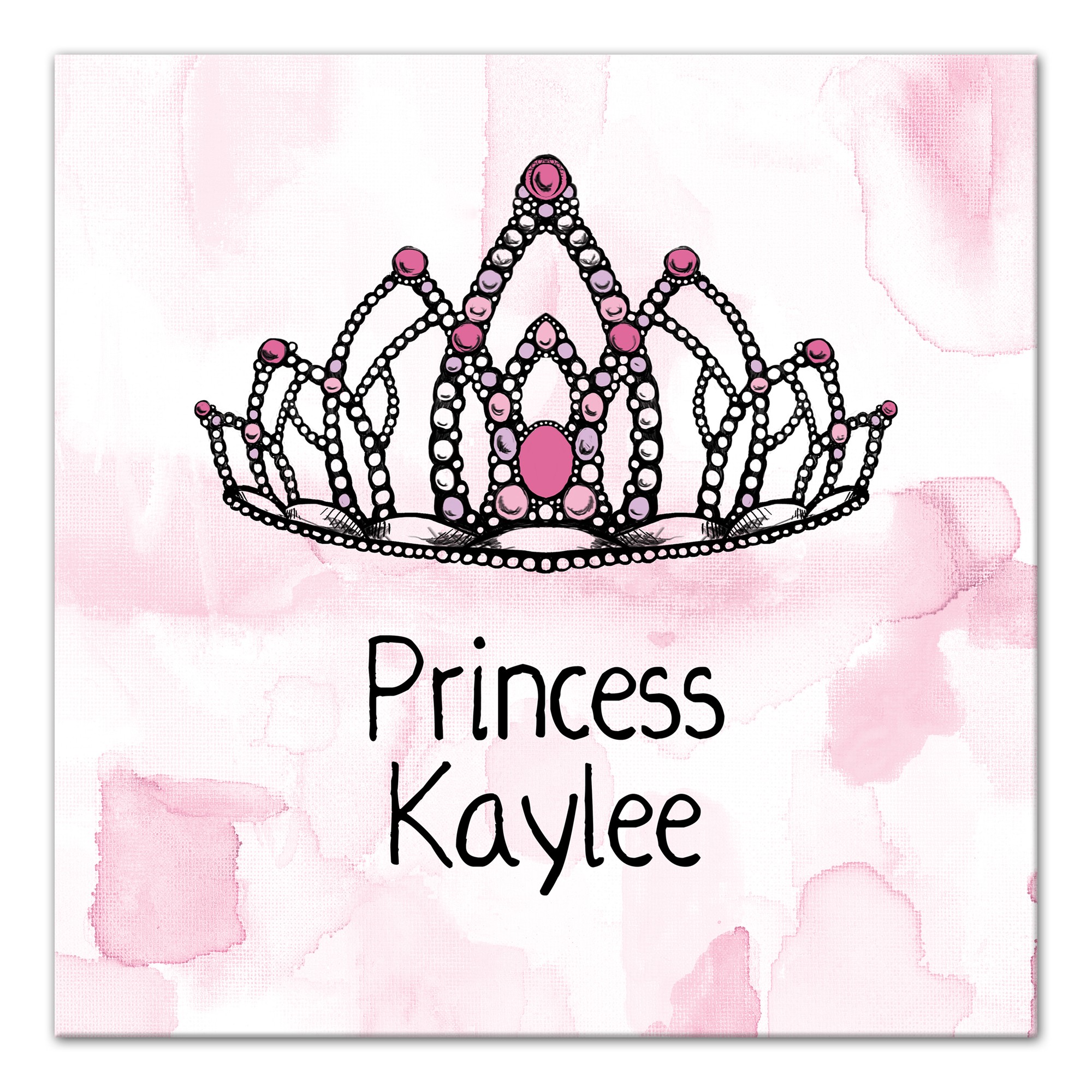 Princess Tiara 16x16 Personalized Canvas Wall Art