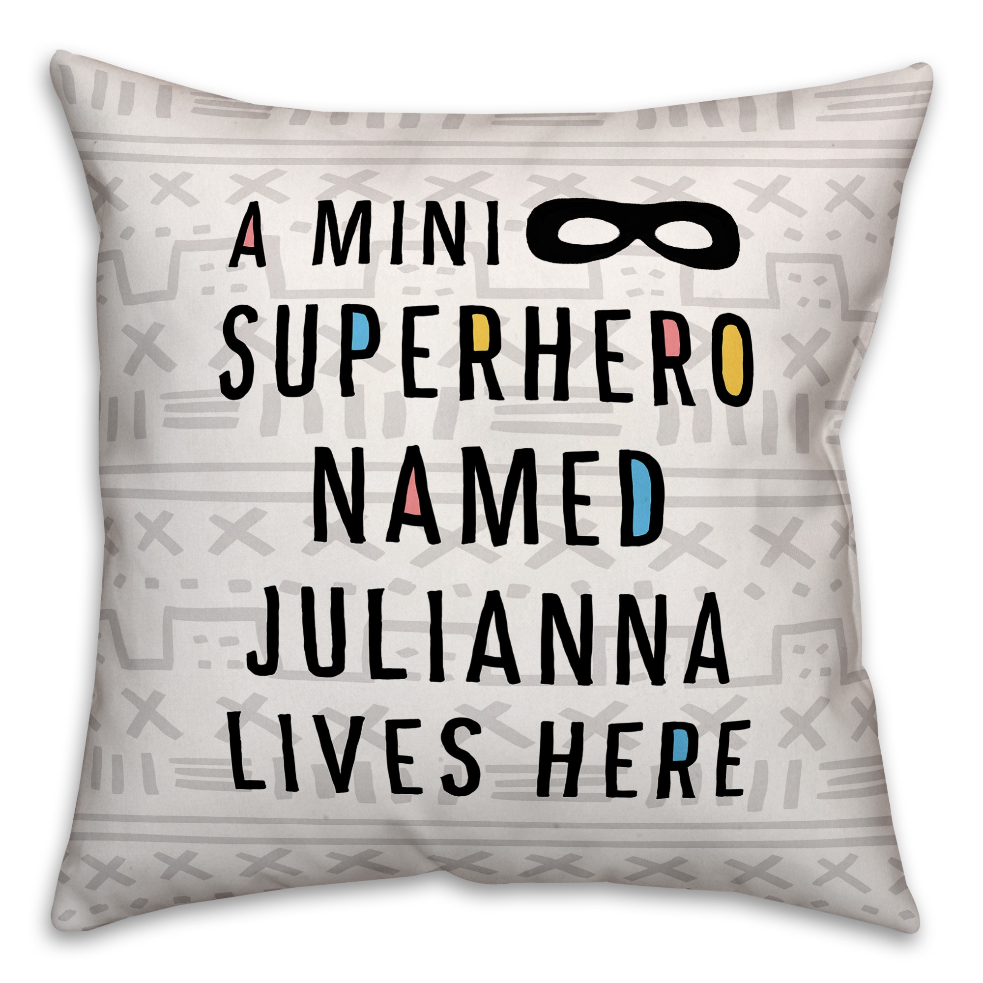 Superhero  18x18 Personalized Spun Poly Pillow