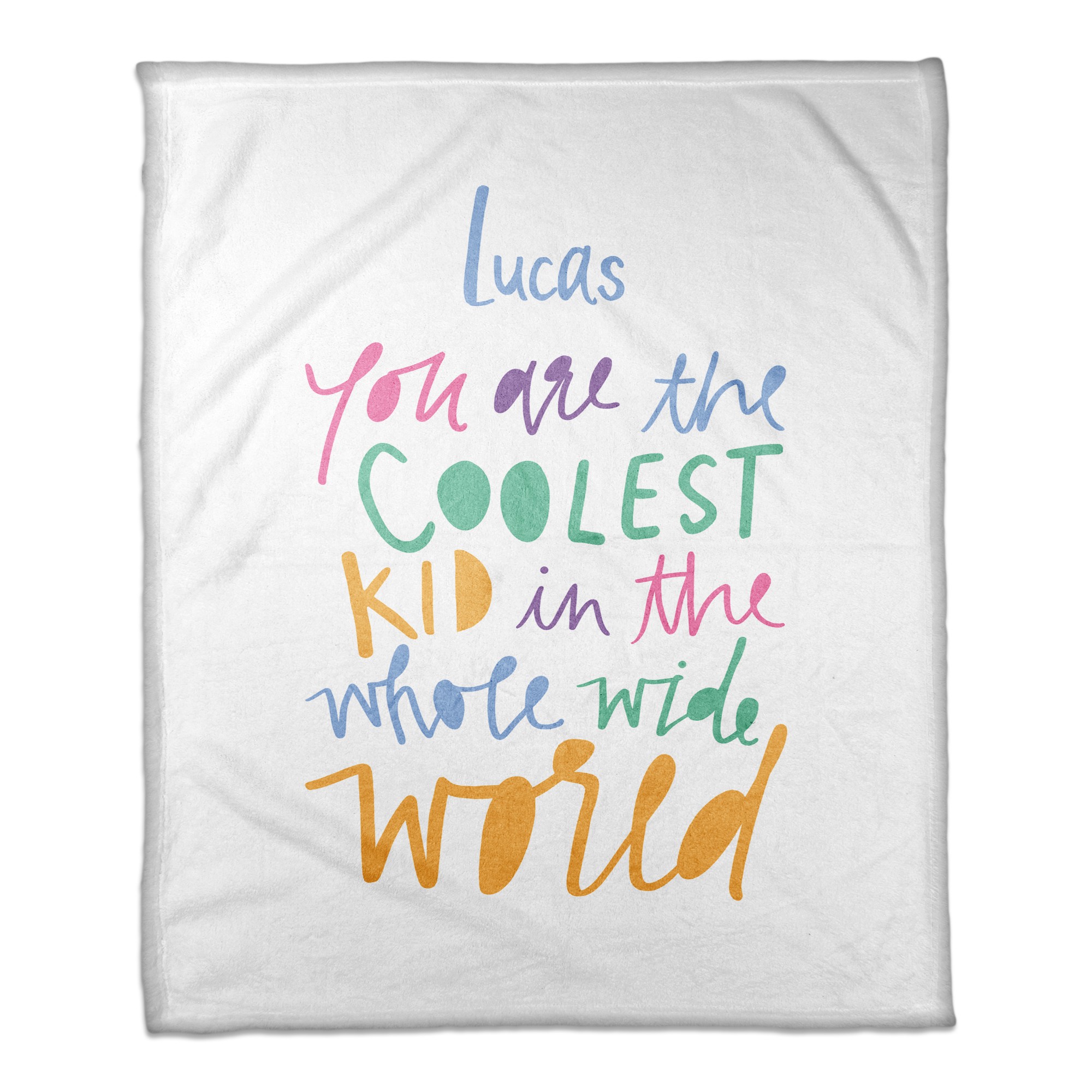 Coolest Kid  30x40 Personalized Coral Fleece Blanket