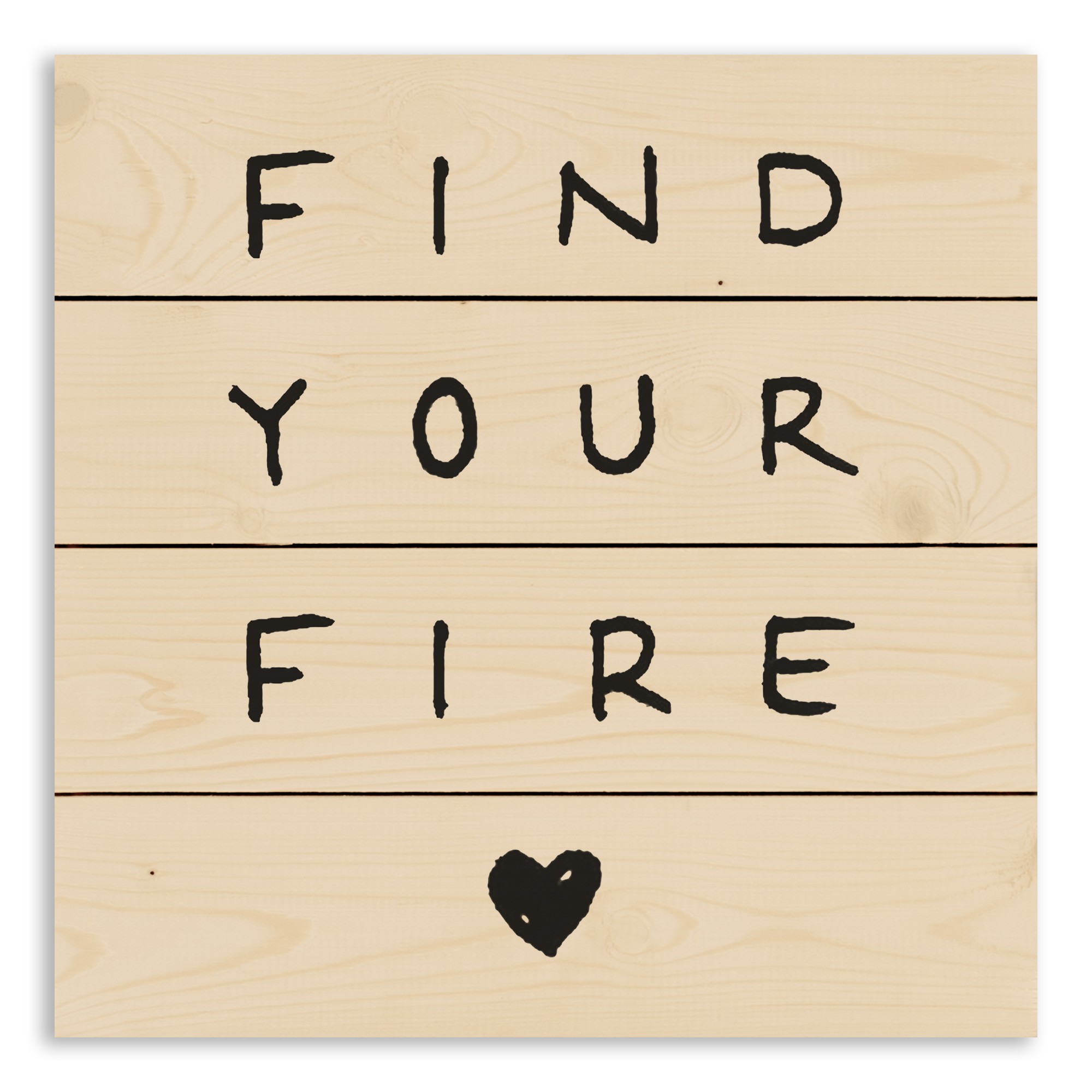 Find Your Fire 14x14 Pallet Wood Art