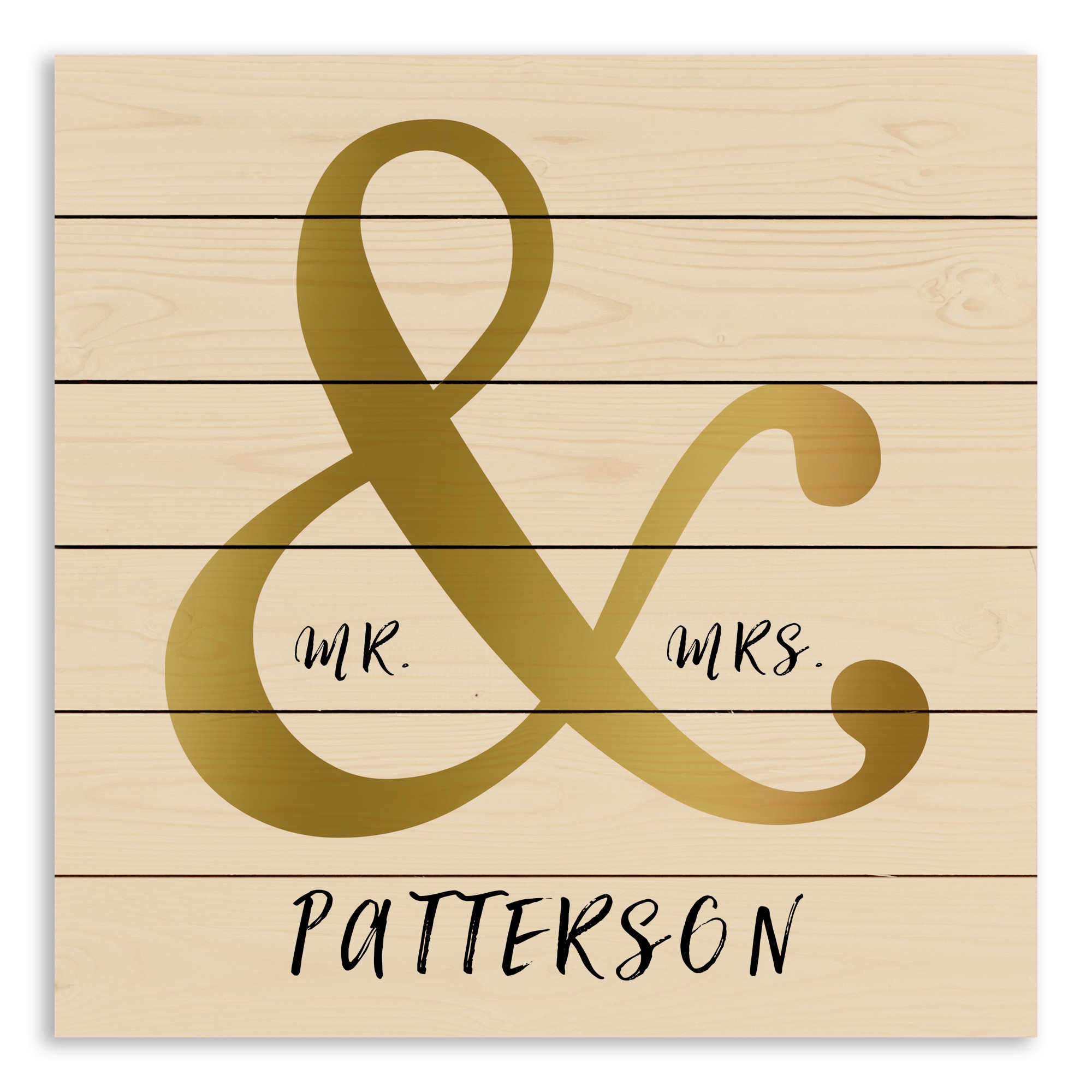 Mr. & Mrs. Ampersand 21x21 Personalized Pallet Wood Art