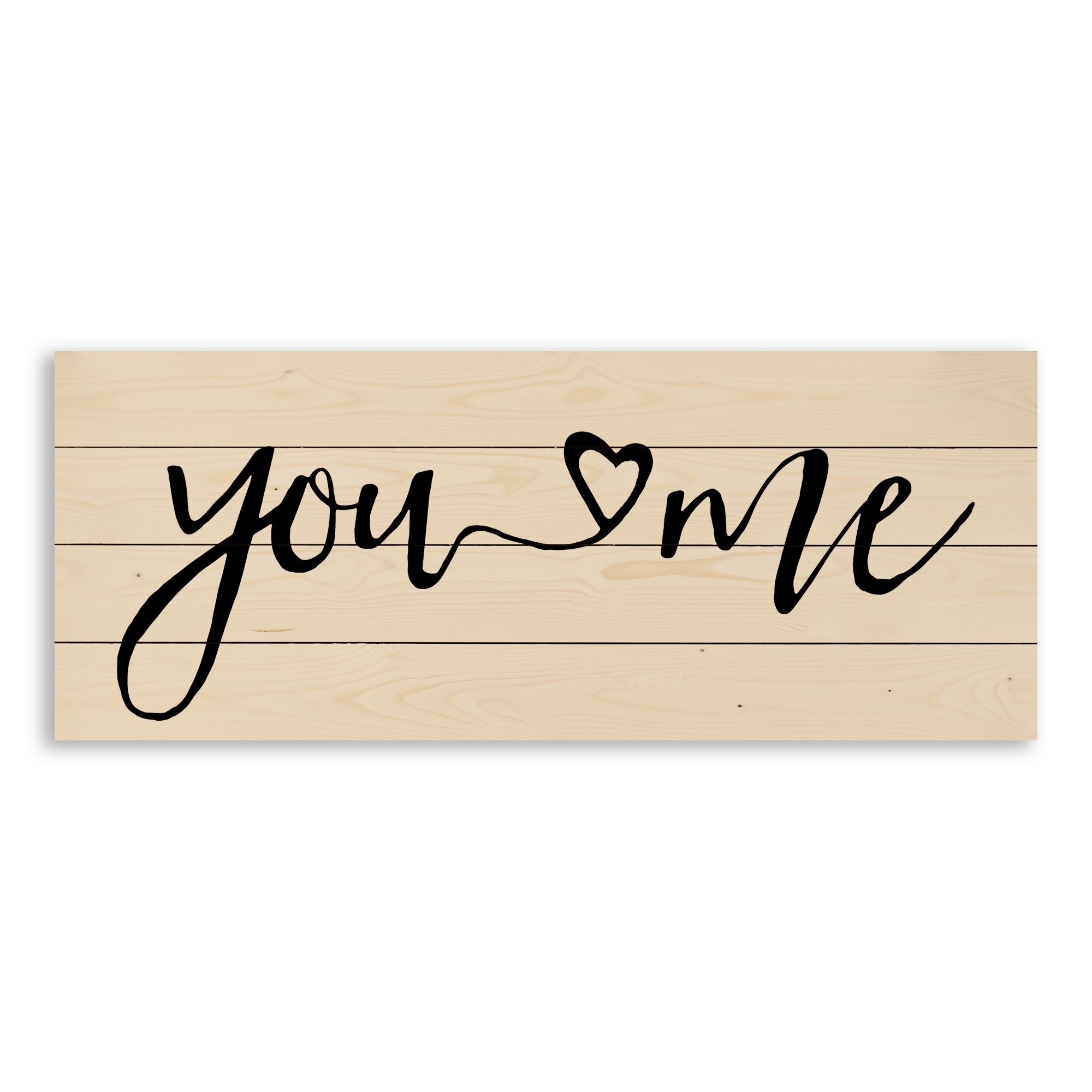 You Heart Me 36x14 Pallet Wood Art