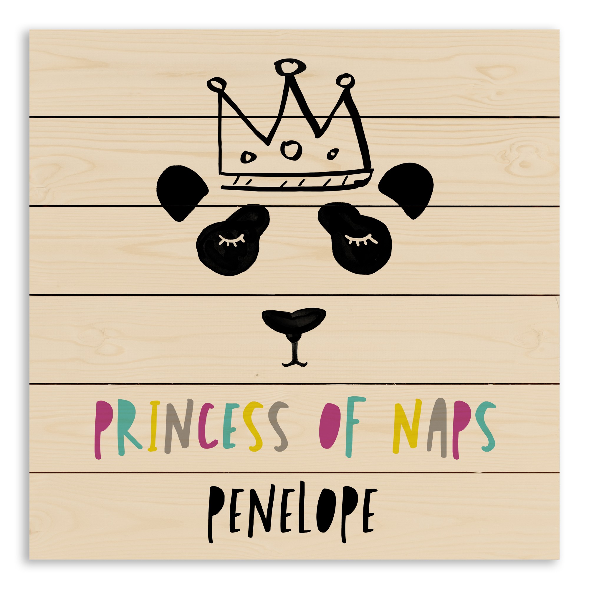 Princess of Naps 21x21 Personalized Pallet Wood Art